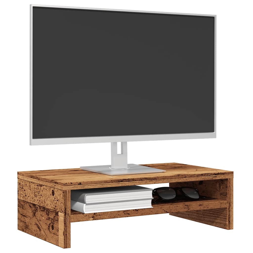 Monitorständer Altholz-Optik 42x24x13 cm Holzwerkstoff Monitorständer Altholz-Optik 42x24x13 cm Holzwerkstoff