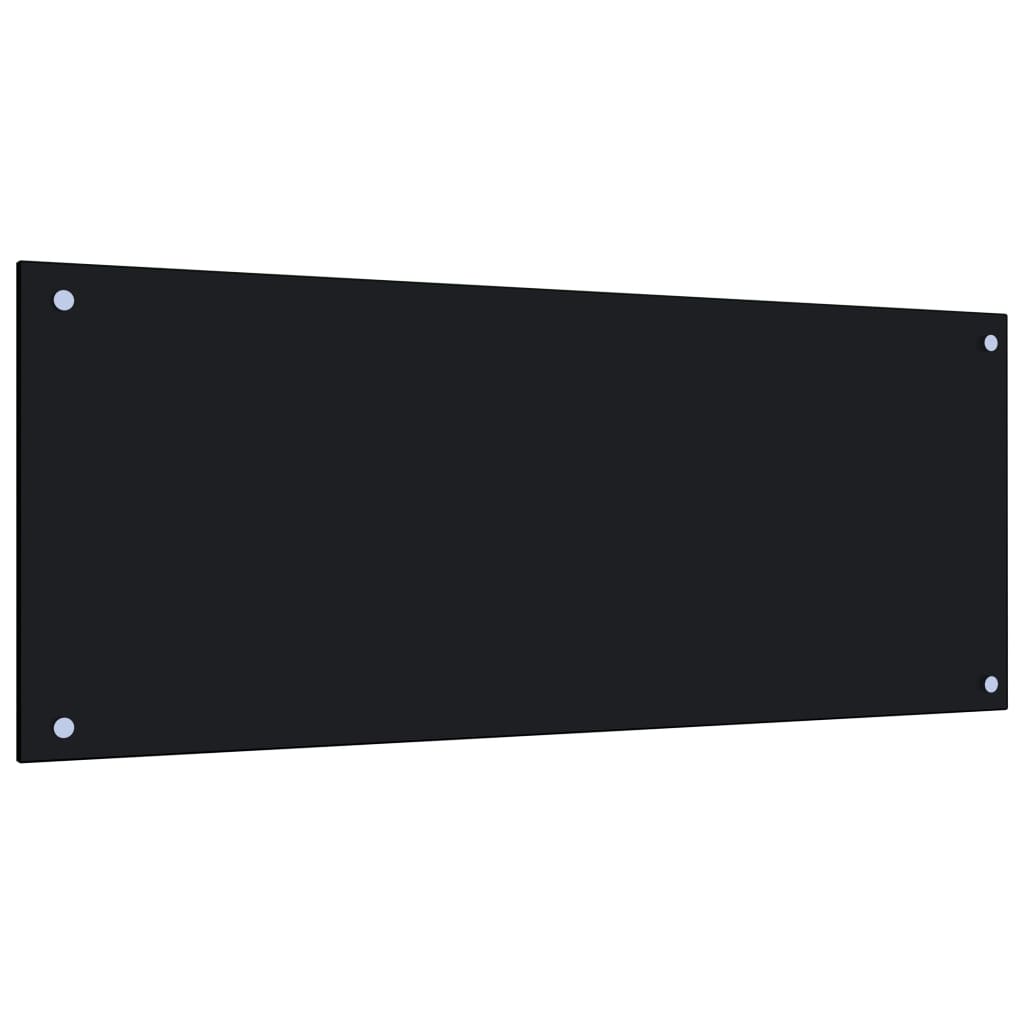 Küchenrückwand Schwarz 100x40 cm Hartglas