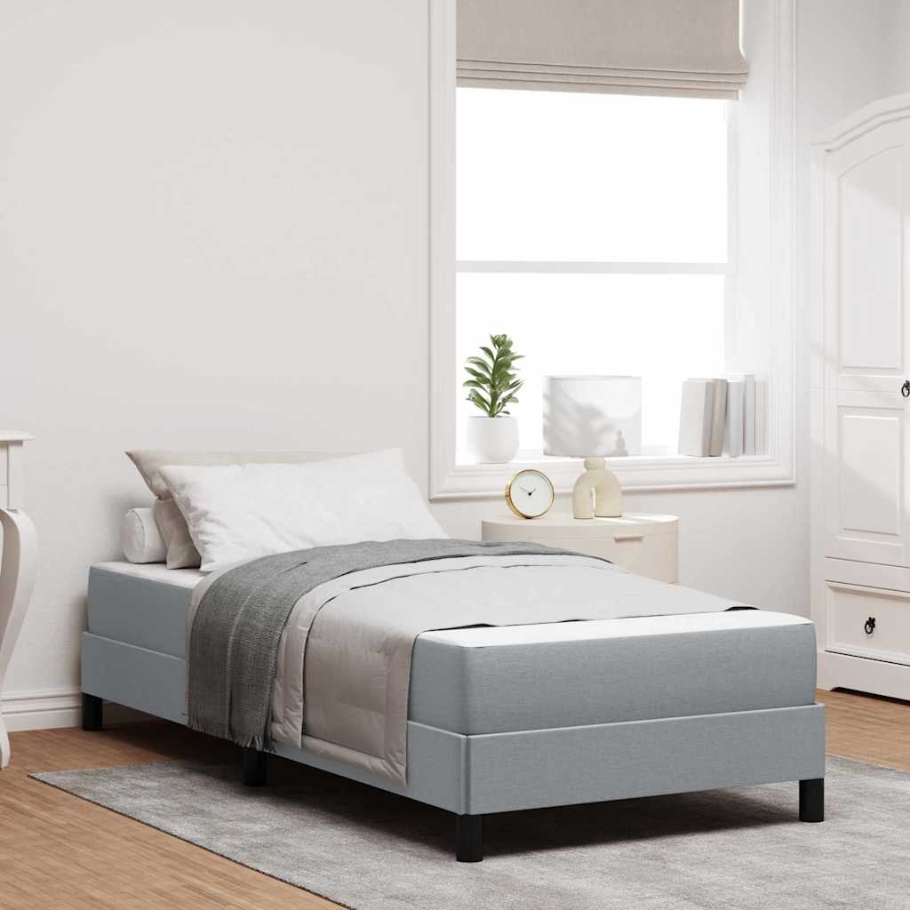Boxspringbett Sonstiges Hellgrau 80 x 200 cm Stoff
