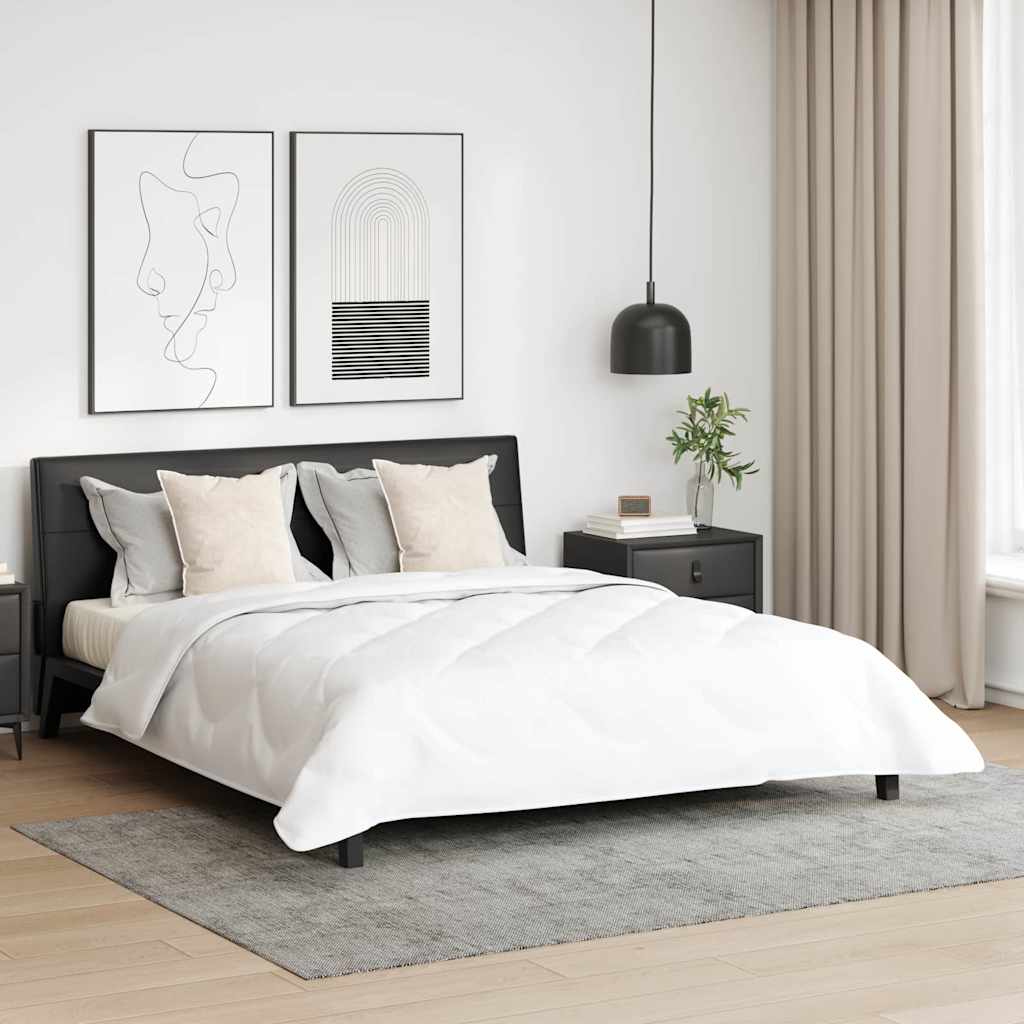 Bettdecke mit Kissen 3 pcs Weiß 240 x 220 cm Mikrofaser