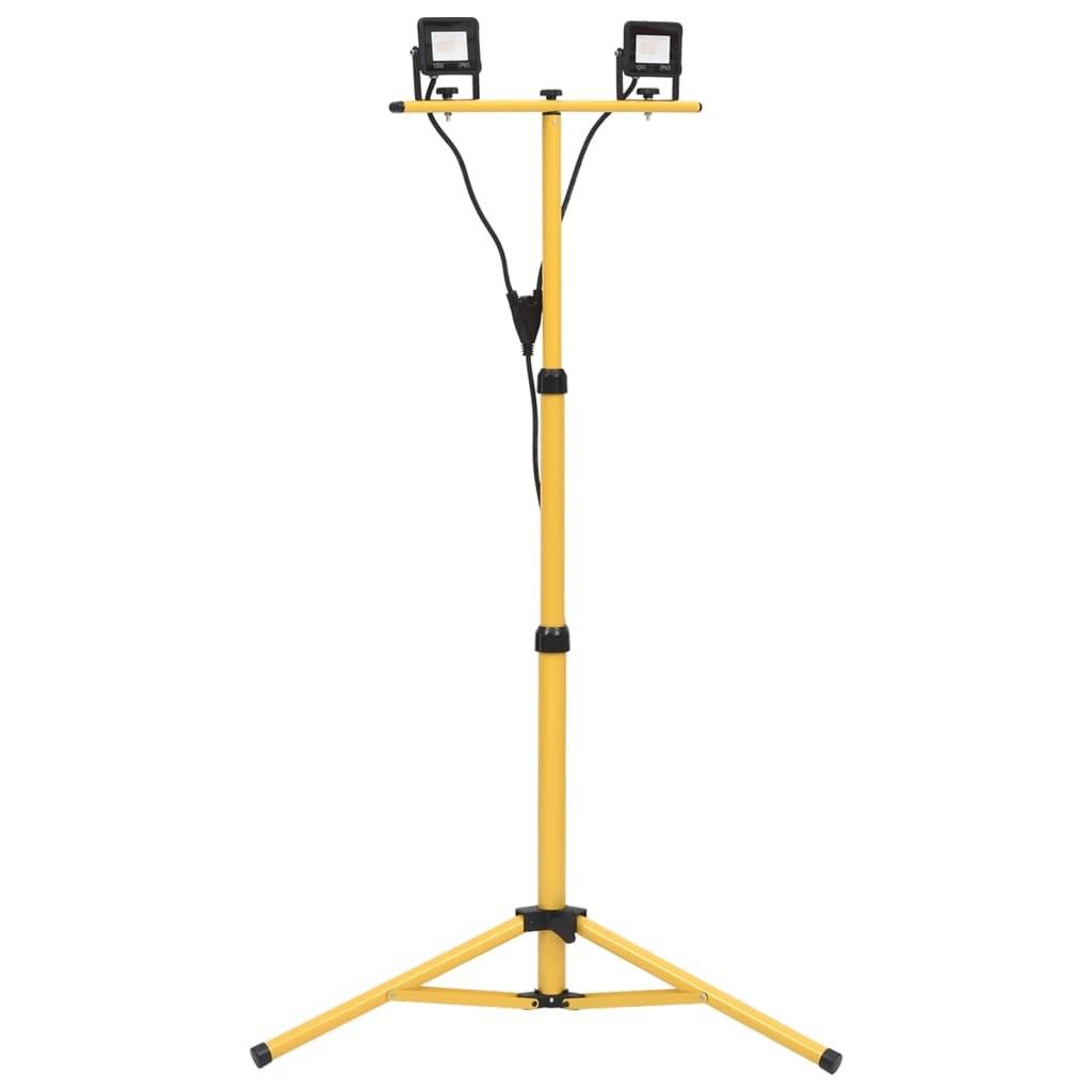 LED-Fluter mit Stativ 2x10 W Warmweiß