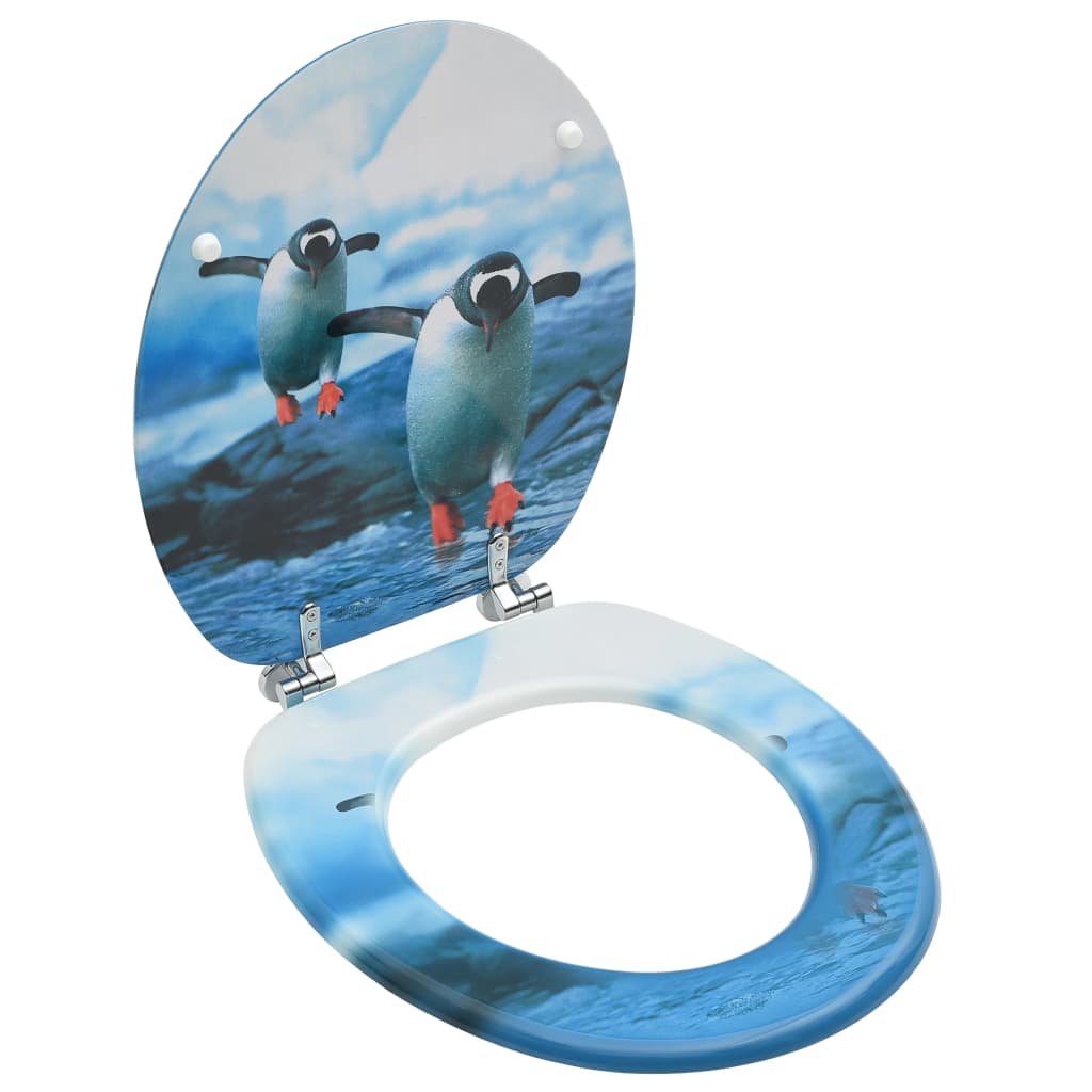 Toilettensitz mit Deckel MDF Pinguin-Design Toilettensitz mit Deckel MDF Pinguin-Design