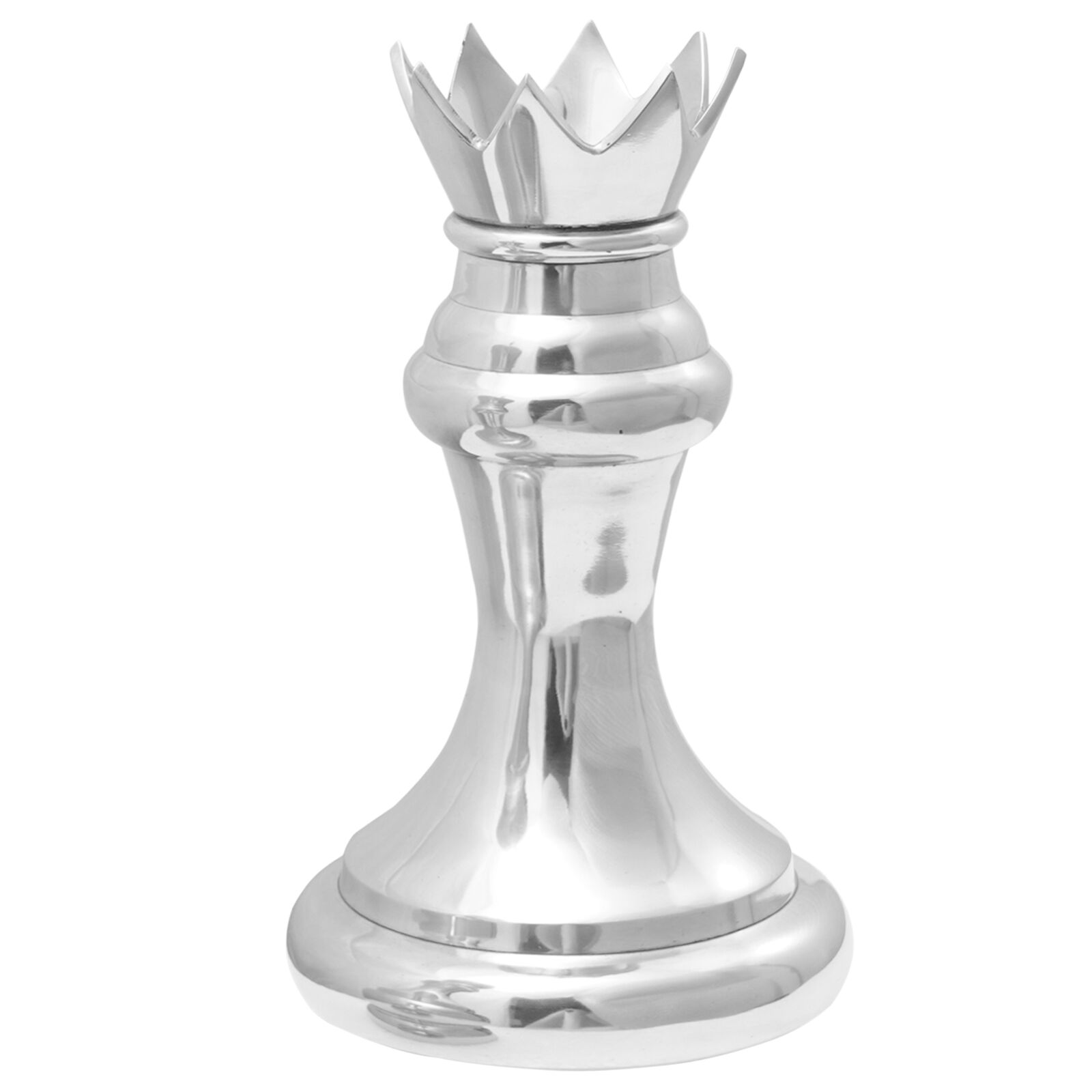Schachskulpturen 2 Stück Silber Aluminium