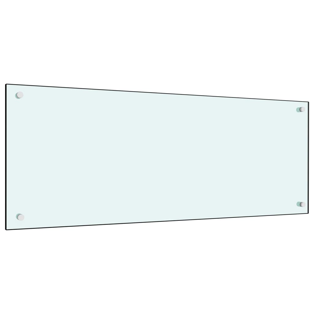 Küchenrückwand Weiß 100x40 cm Hartglas