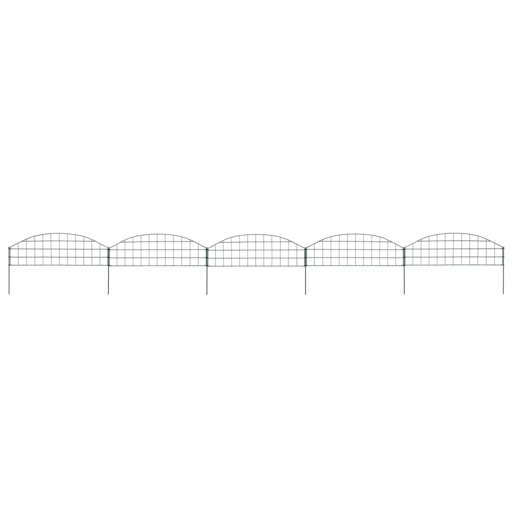 Gartenzaun Set Konvex 77,3x26 cm Grün