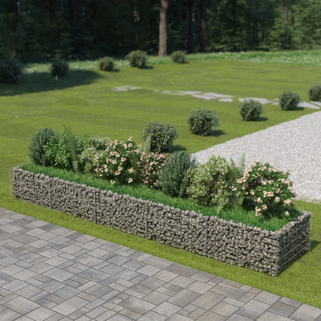 Gabionen-Hochbeet Verzinkter Stahl 450×90×50 cm Gabionen-Hochbeet Verzinkter Stahl 450×90×50 cm