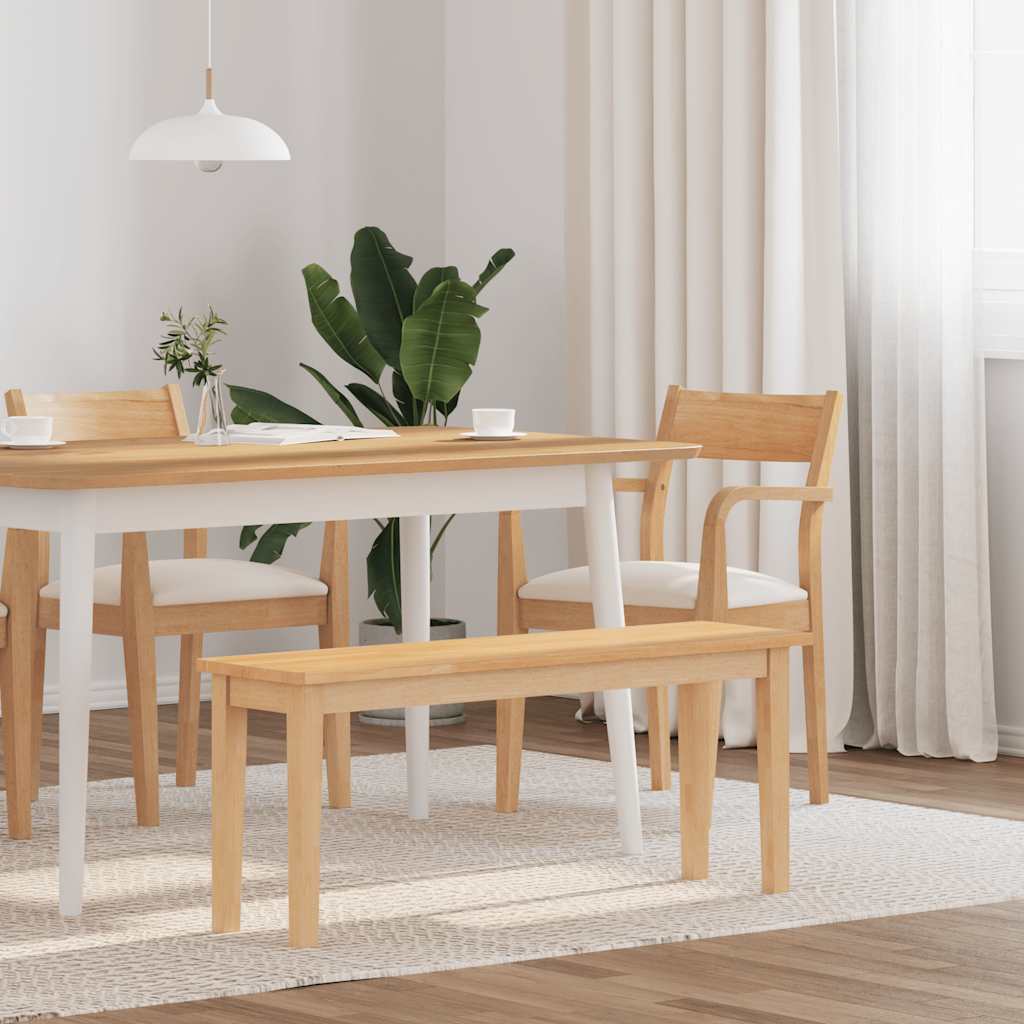 Bank 110 cm Massivholz Gummibaum