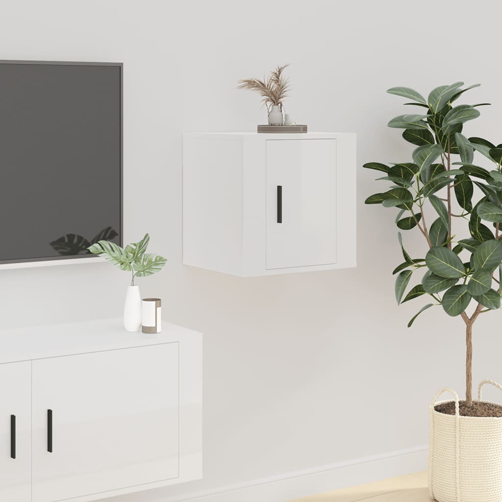 TV-Wandschrank Hochglanz-Weiß 40x34,5x40 cm