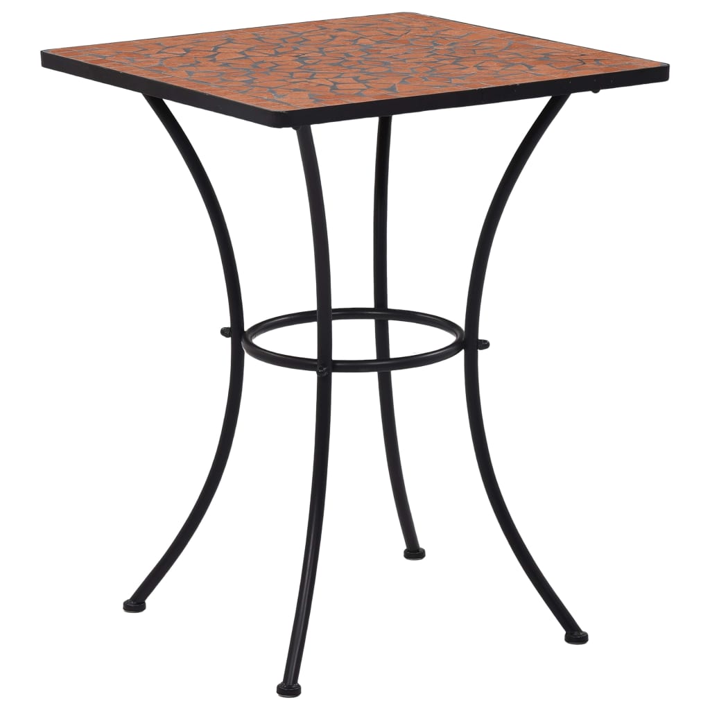 Mosaik-Bistrotisch Terrakotta 60 cm Keramik