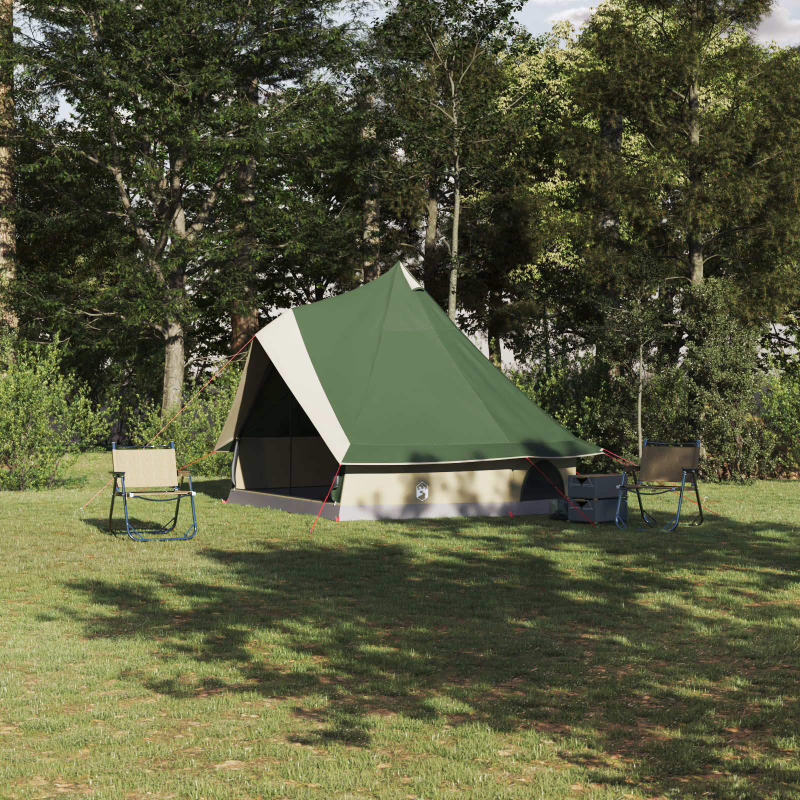 Familienzelt Tipi Grün für 8 Personen wasserdicht