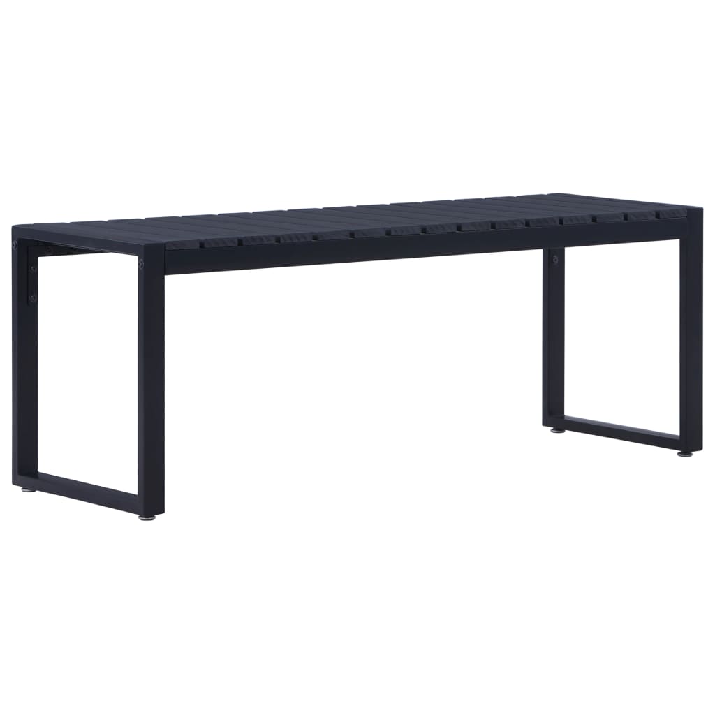 Gartenbank 120,5 cm PS-Platte Schwarz Gartenbank 120,5 cm PS-Platte Schwarz