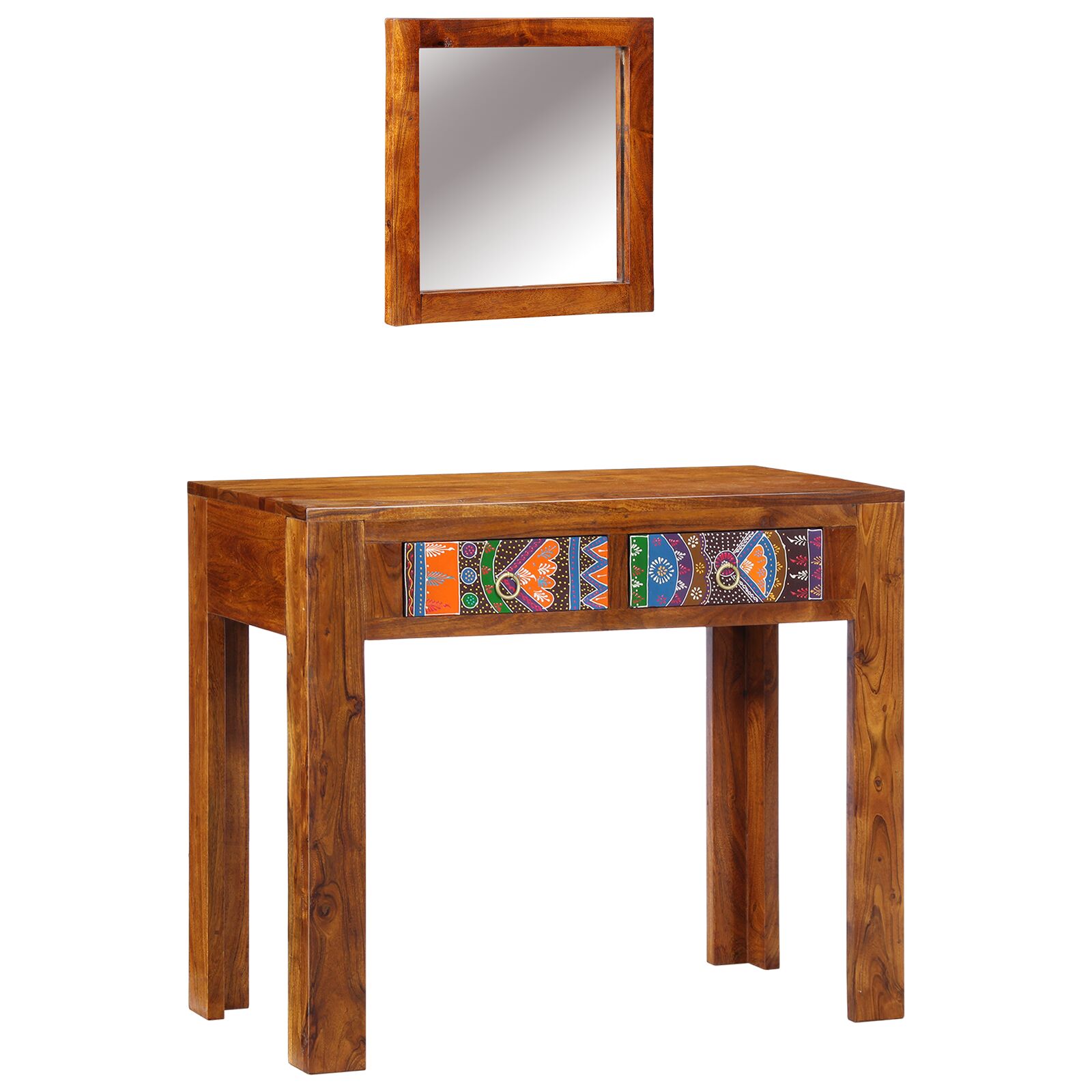 vidaXL Schlafzimmer Schminktische Braun Massivholz Sheesham