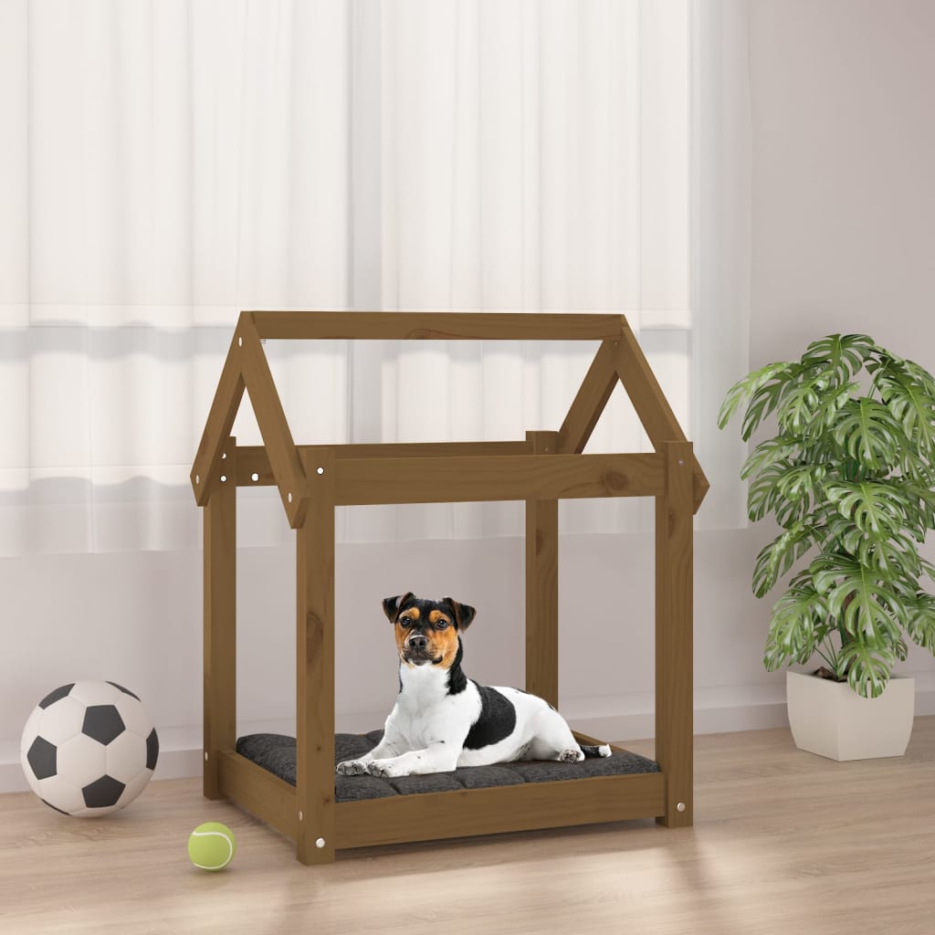 Hundebett Honigbraun 61x50x70 cm Massivholz Kiefer Hundebett Honigbraun 61x50x70 cm Massivholz Kiefer