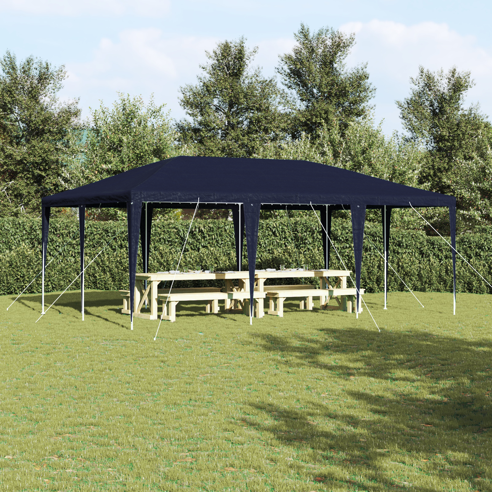 Party-Zelt Blau 6x4 m PE