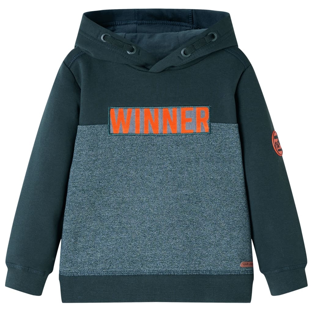 Kinder-Kapuzenpullover Dunkelgrün 104