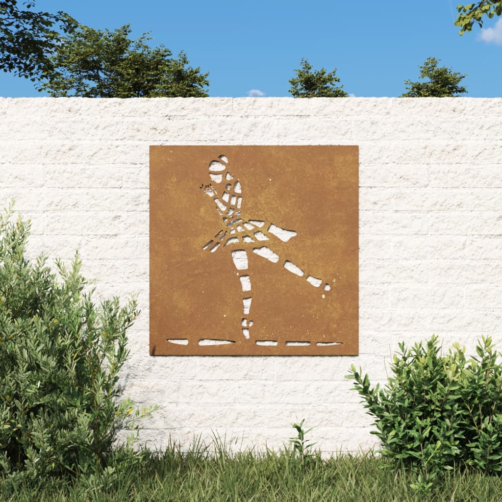 Garten-Wanddeko 55x55 cm Cortenstahl Balletttänzerin Garten-Wanddeko 55x55 cm Cortenstahl Balletttänzerin