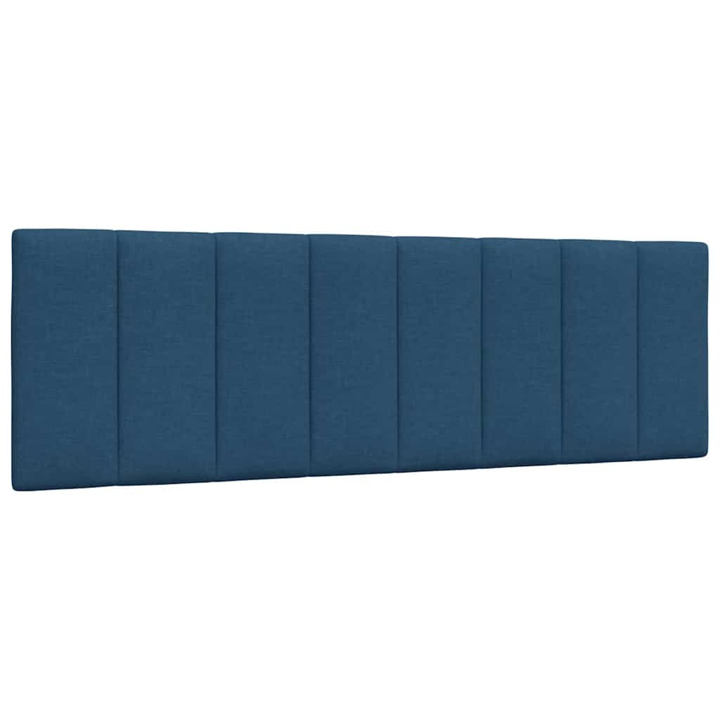 Kopfteil-Kissen "Hanko" Blau 160 cm Stoff
