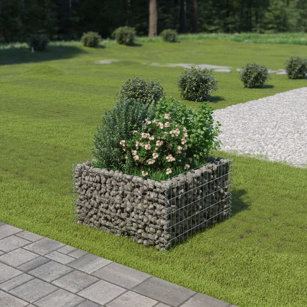 Gabionen-Hochbeet Verzinkter Stahl 90×90×50 cm Gabionen-Hochbeet Verzinkter Stahl 90×90×50 cm
