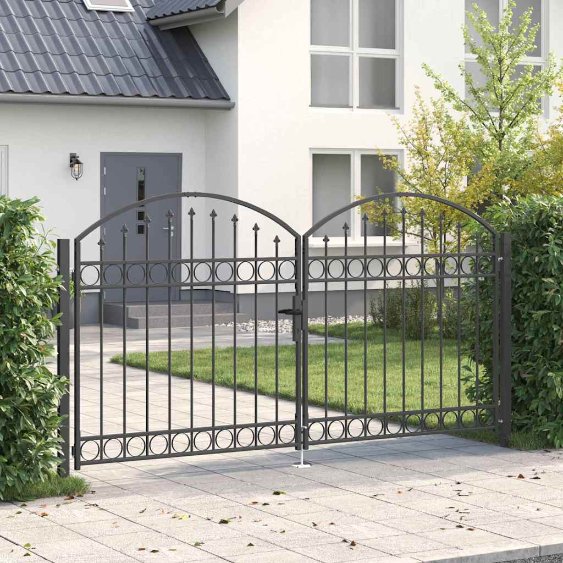 Zaun tor Sonstiges Grau 300 x 150 cm Stahl Zaun tor Sonstiges Grau 300 x 150 cm Stahl