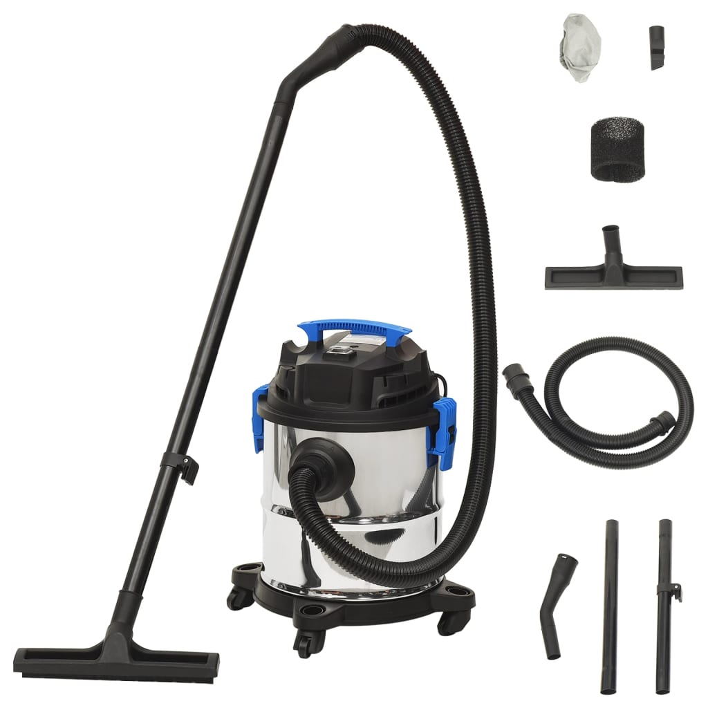 Nass- und Trockensauger 1200 W 20 L Silbern