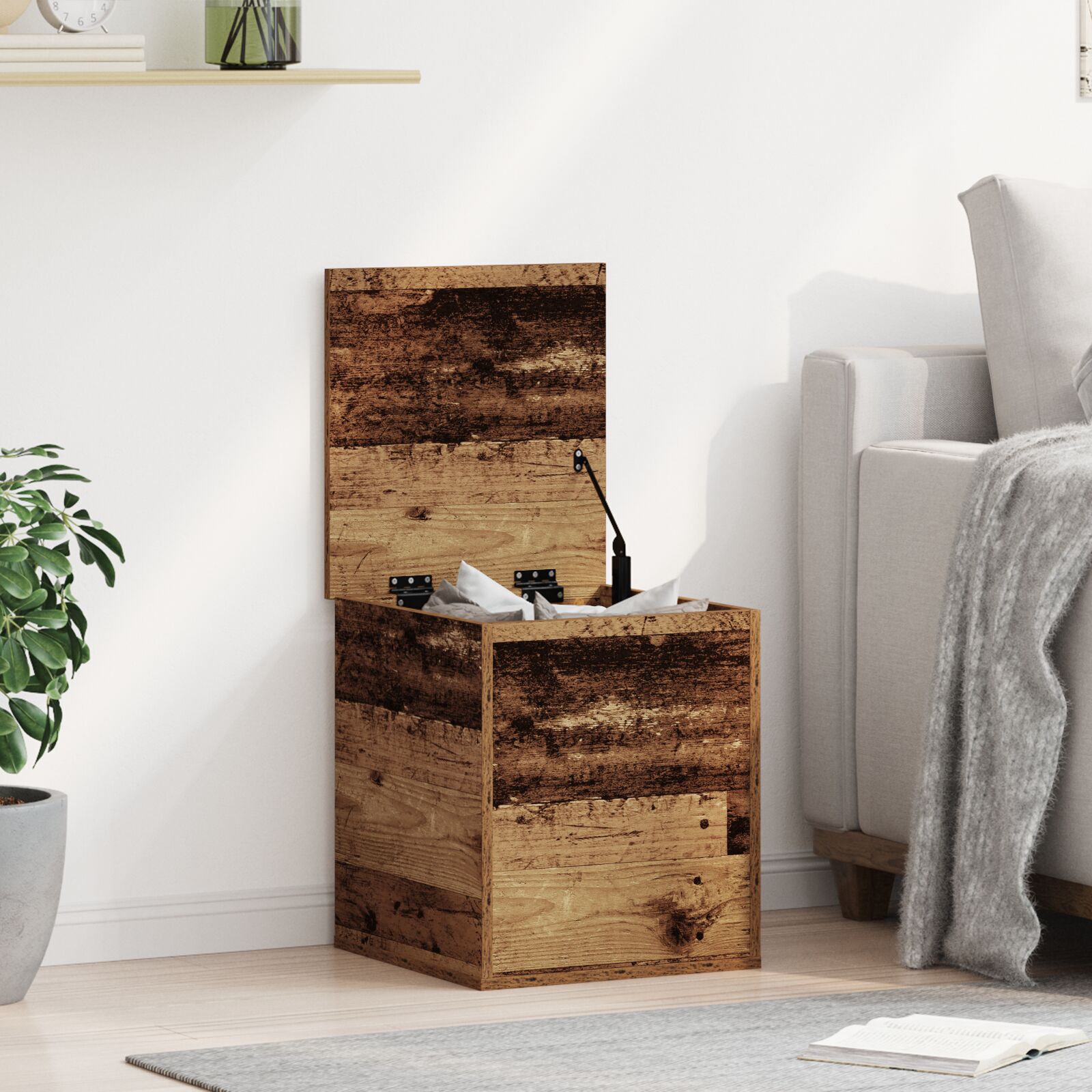Aufbewahrungsbox Altholz 40x42x46 cm Holzwerkstoff