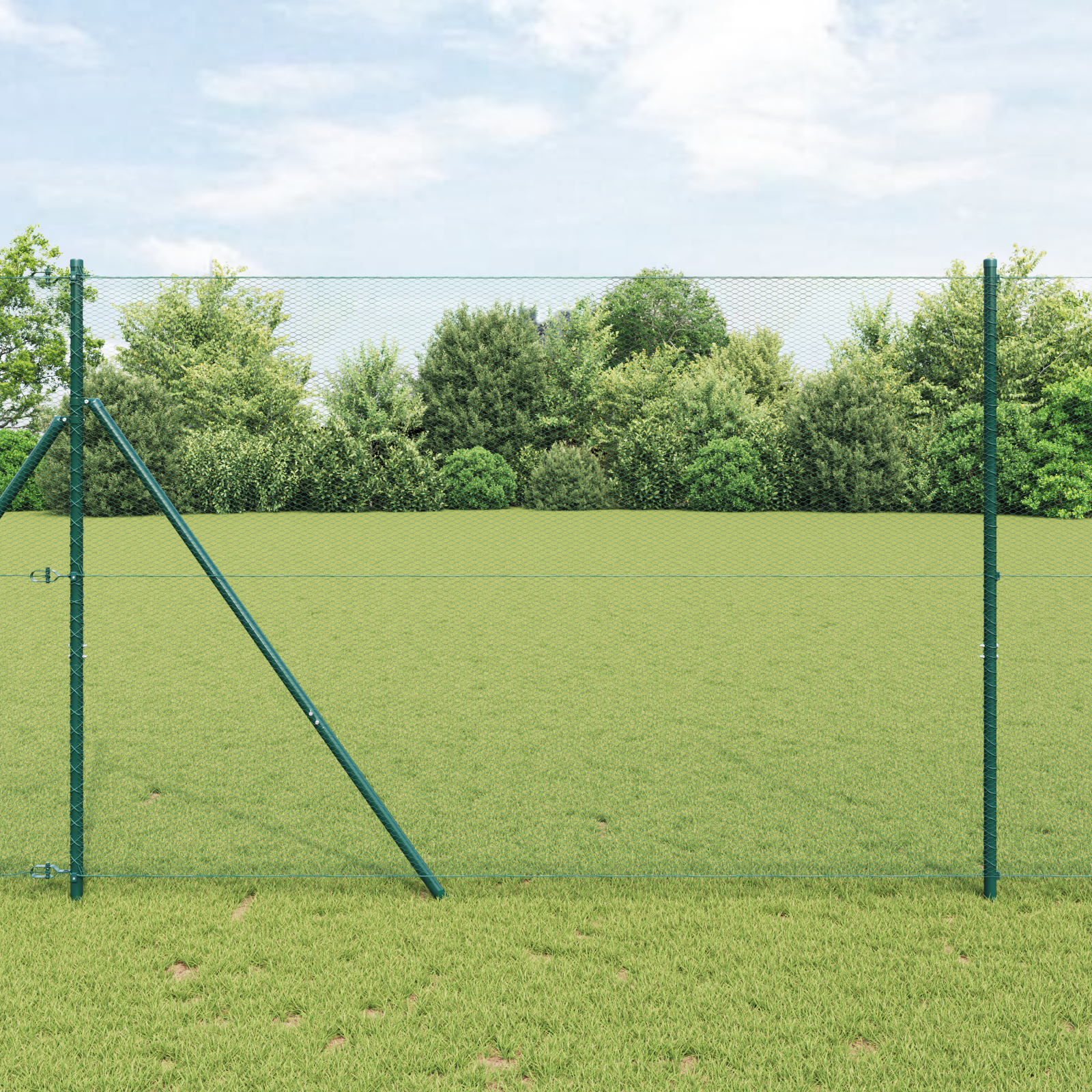 Sechseckzaun Grün 1.6x10 m Stahl
