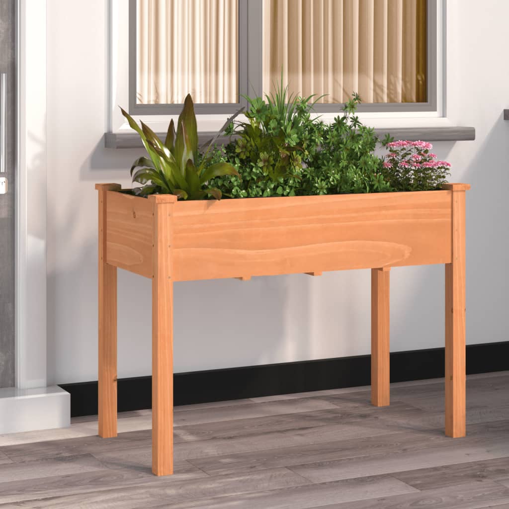 Pflanzkübel mit Einsatz Braun 118x59x76 cm Massivholz Tanne Pflanzkübel mit Einsatz Braun 118x59x76 cm Massivholz Tanne