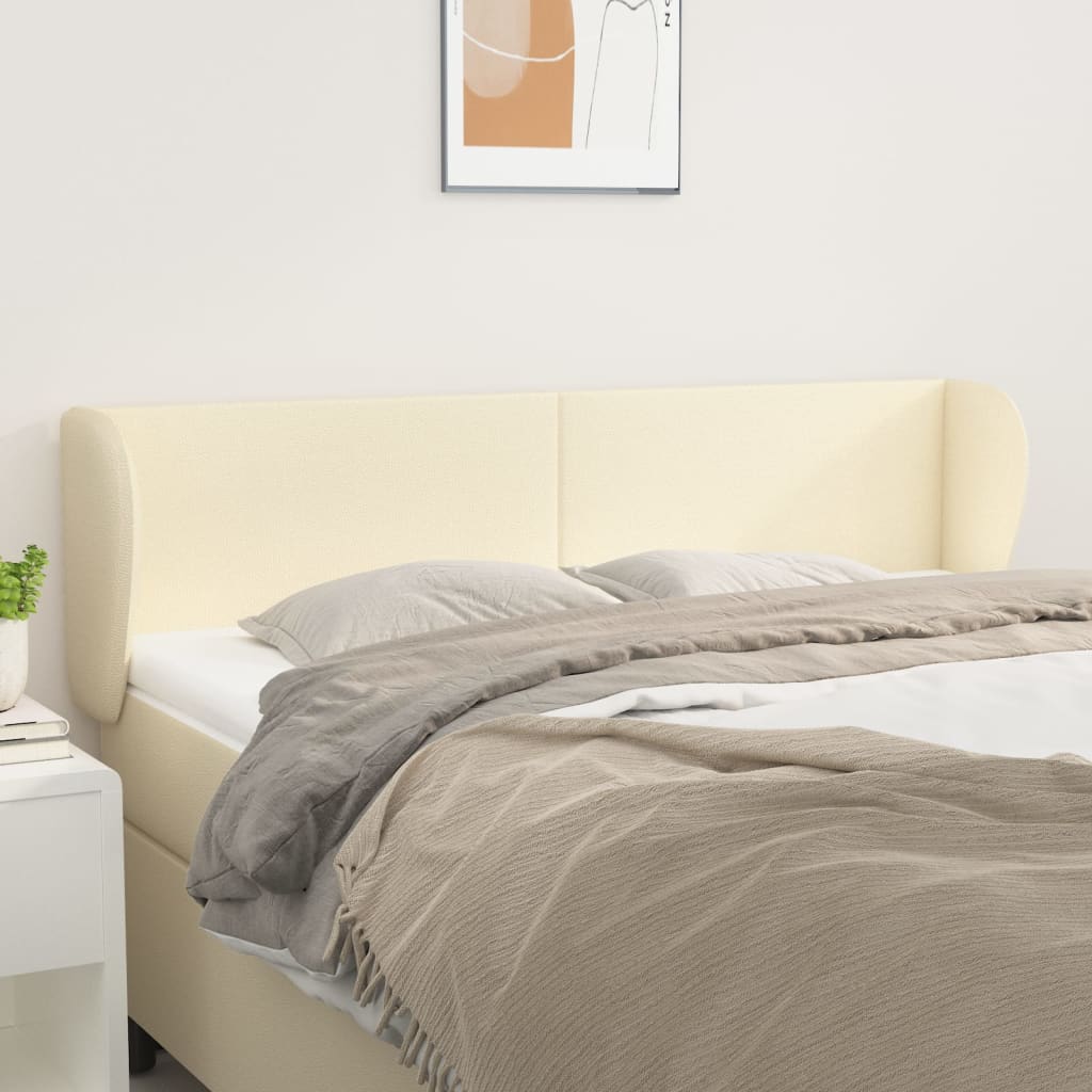 Kopfteil mit Ohren Schwarz 163x23x78/88 cm Kunstleder