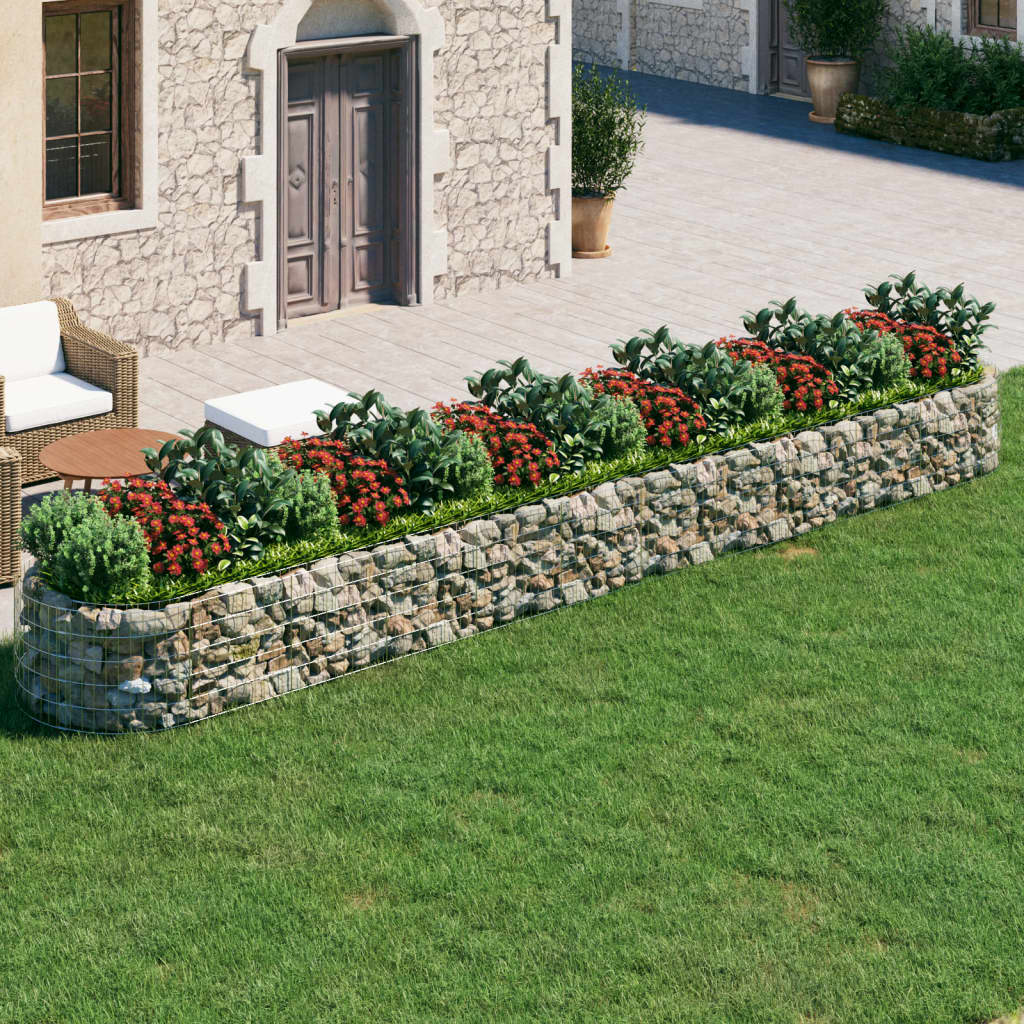 Gabionen-Hochbeet Verzinktes Eisen 600x100x50 cm Gabionen-Hochbeet Verzinktes Eisen 600x100x50 cm