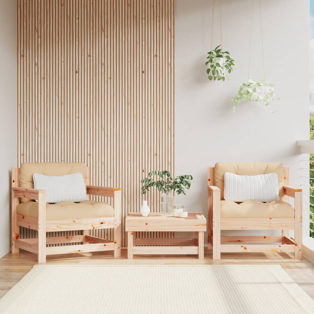Gartenstühle mit Kissen 2 Stk. Massivholz Kiefer Gartenstühle mit Kissen 2 Stk. Massivholz Kiefer