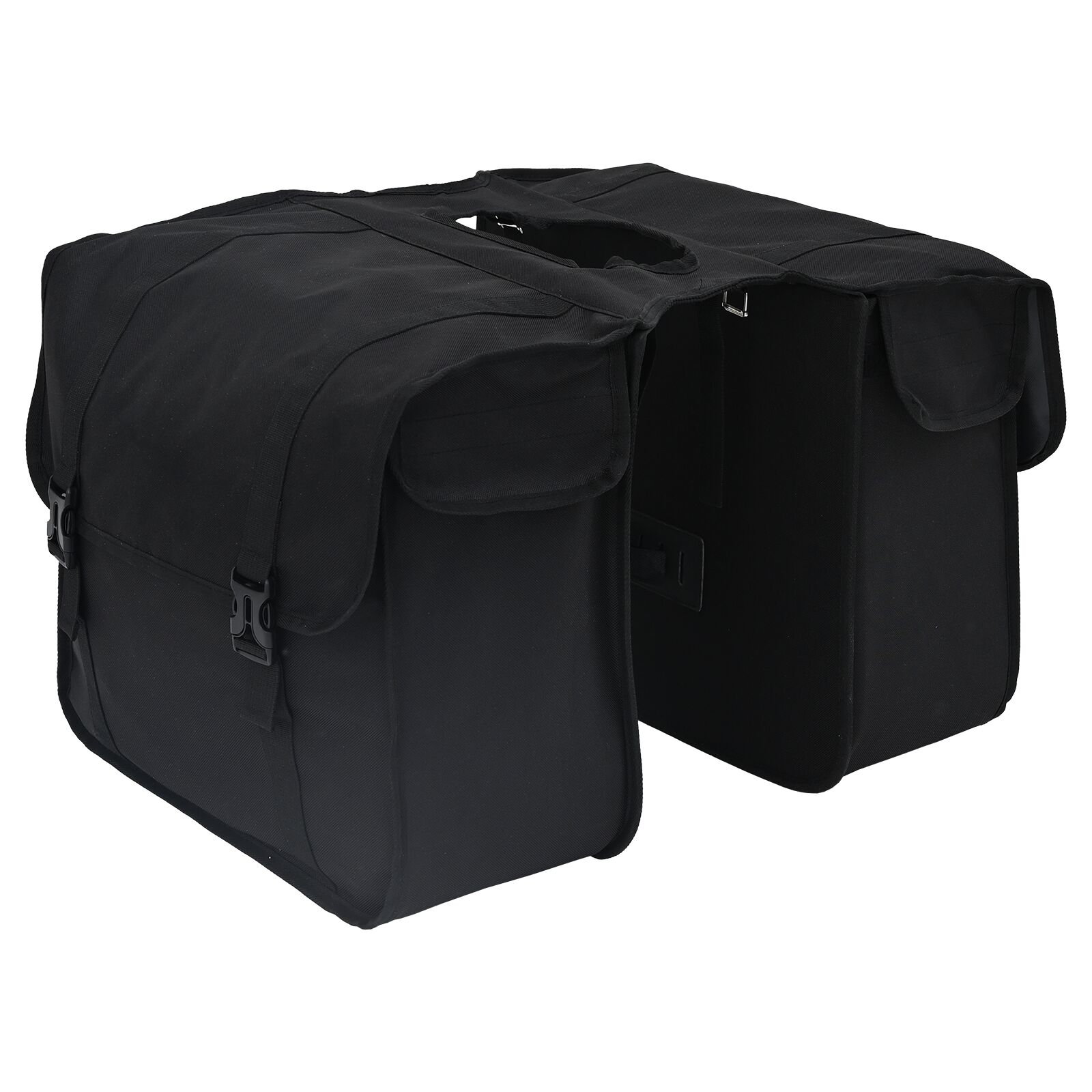 Doppelte Fahrradtasche 48 L Schwarz