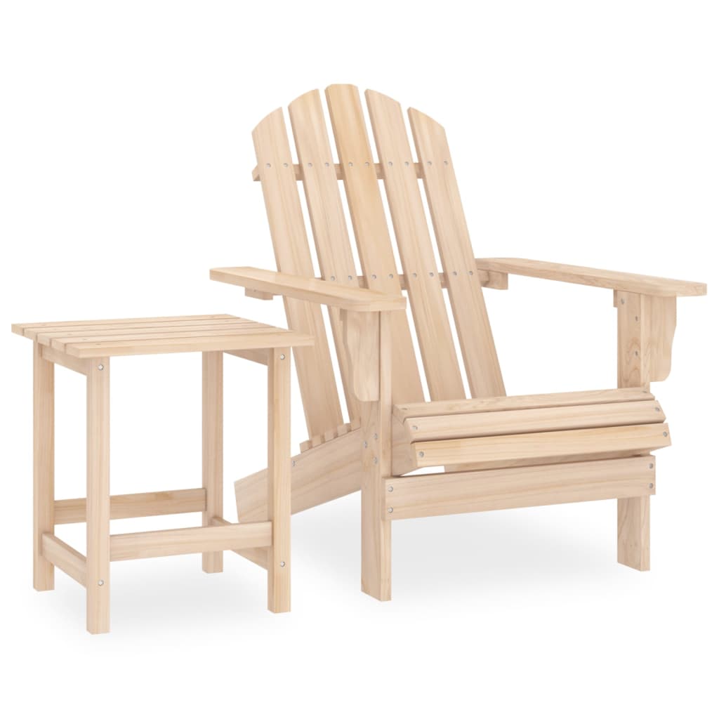Adirondack-Gartenstuhl mit Tisch Massivholz Tanne Adirondack-Gartenstuhl mit Tisch Massivholz Tanne