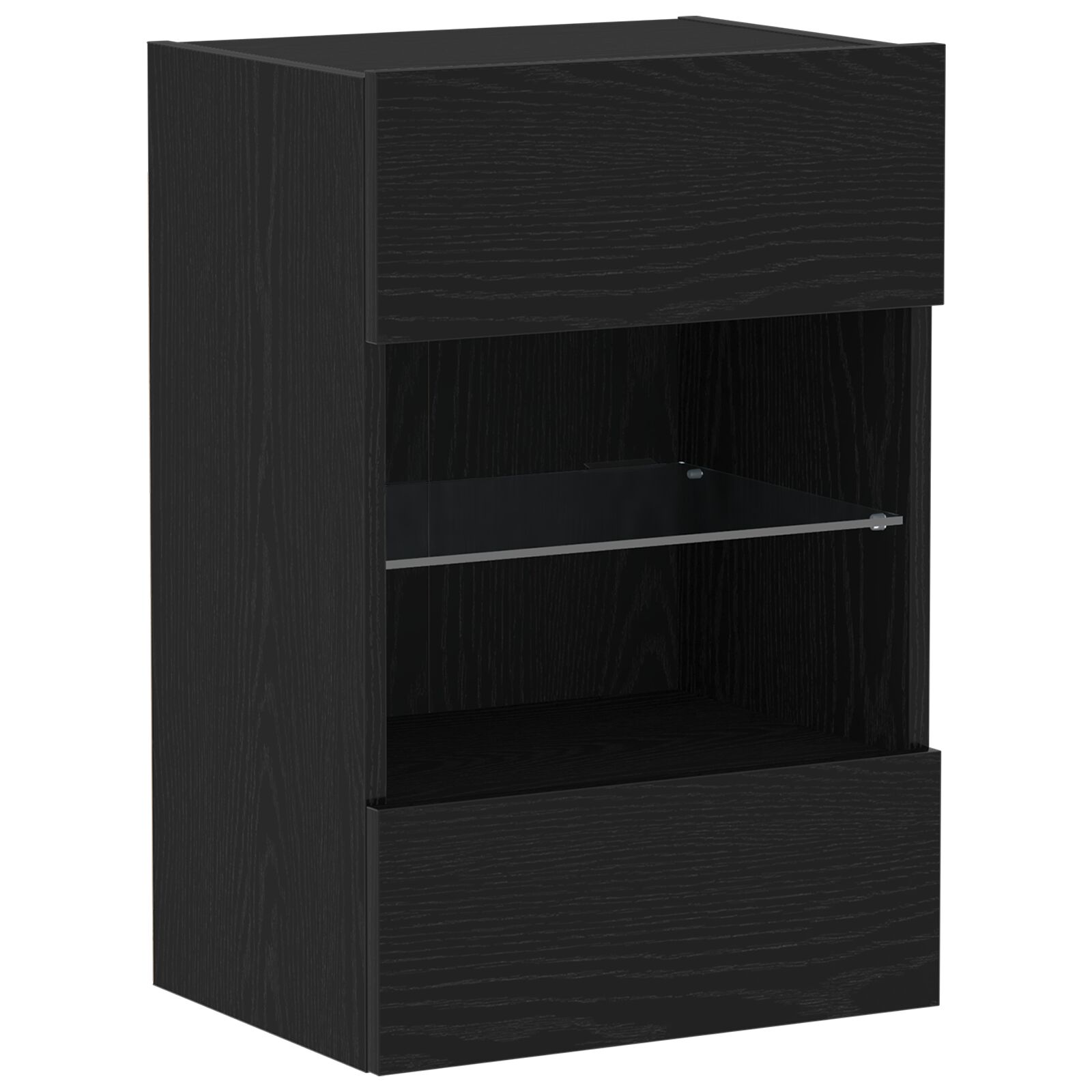 LED TV-Schrank Schwarz Eiche 40x30x60,5cm Holzwerkstoff