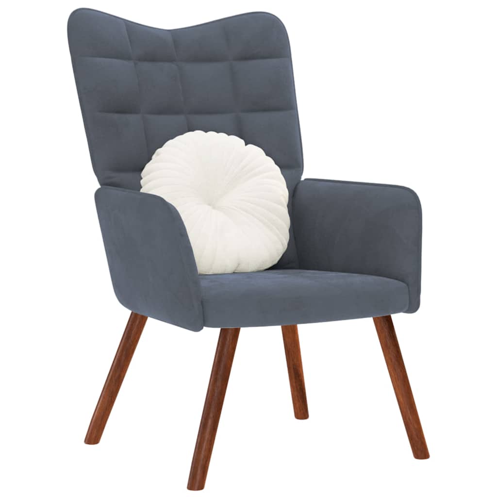Relaxsessel Dunkelgrau Samt