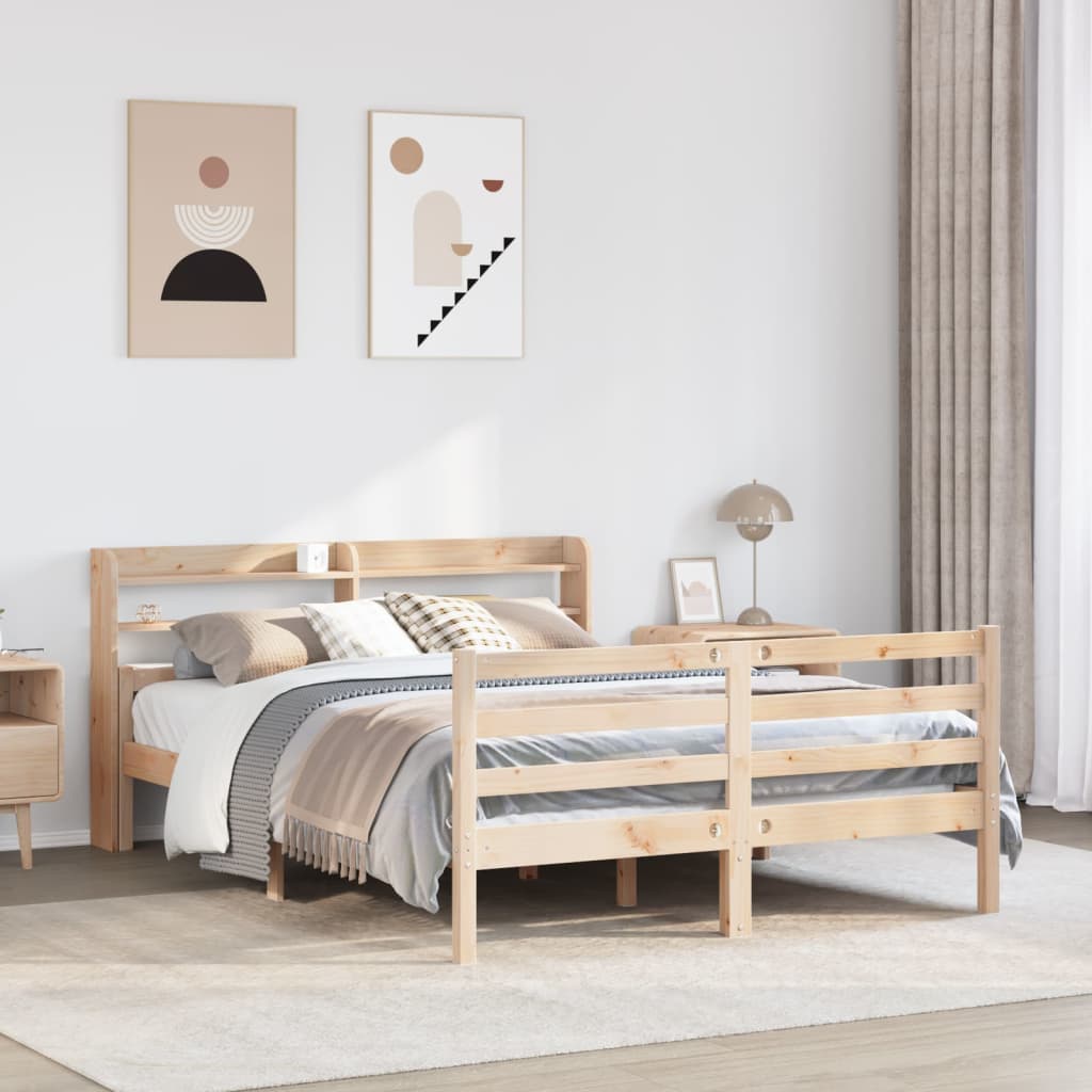 Bettgestell mit Kopfteil ohne Matratze 140x200 cm