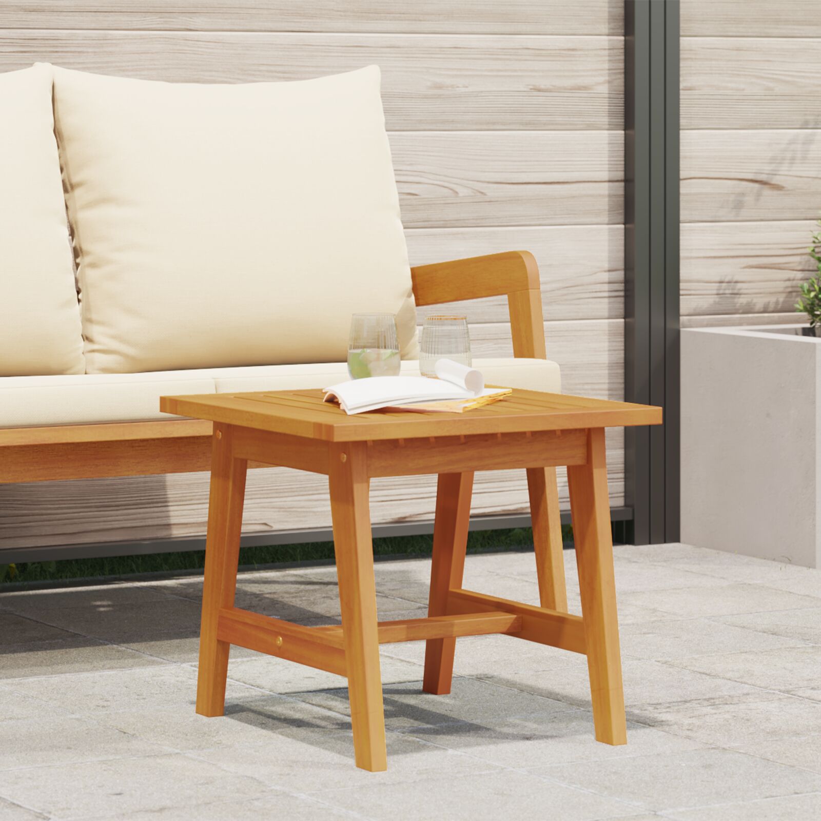 vidaXL Beistelltisch 45x45x40 cm Massivholz Akazie