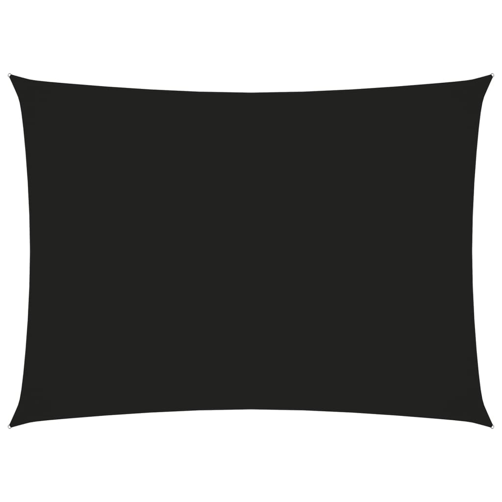 Sonnensegel Oxford-Gewebe Rechteckig 3x4,5 m Schwarz
