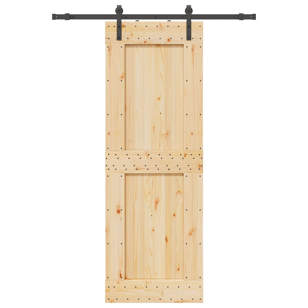 Schiebetür mit Beschlag 85x210 cm Massivholz Kiefer