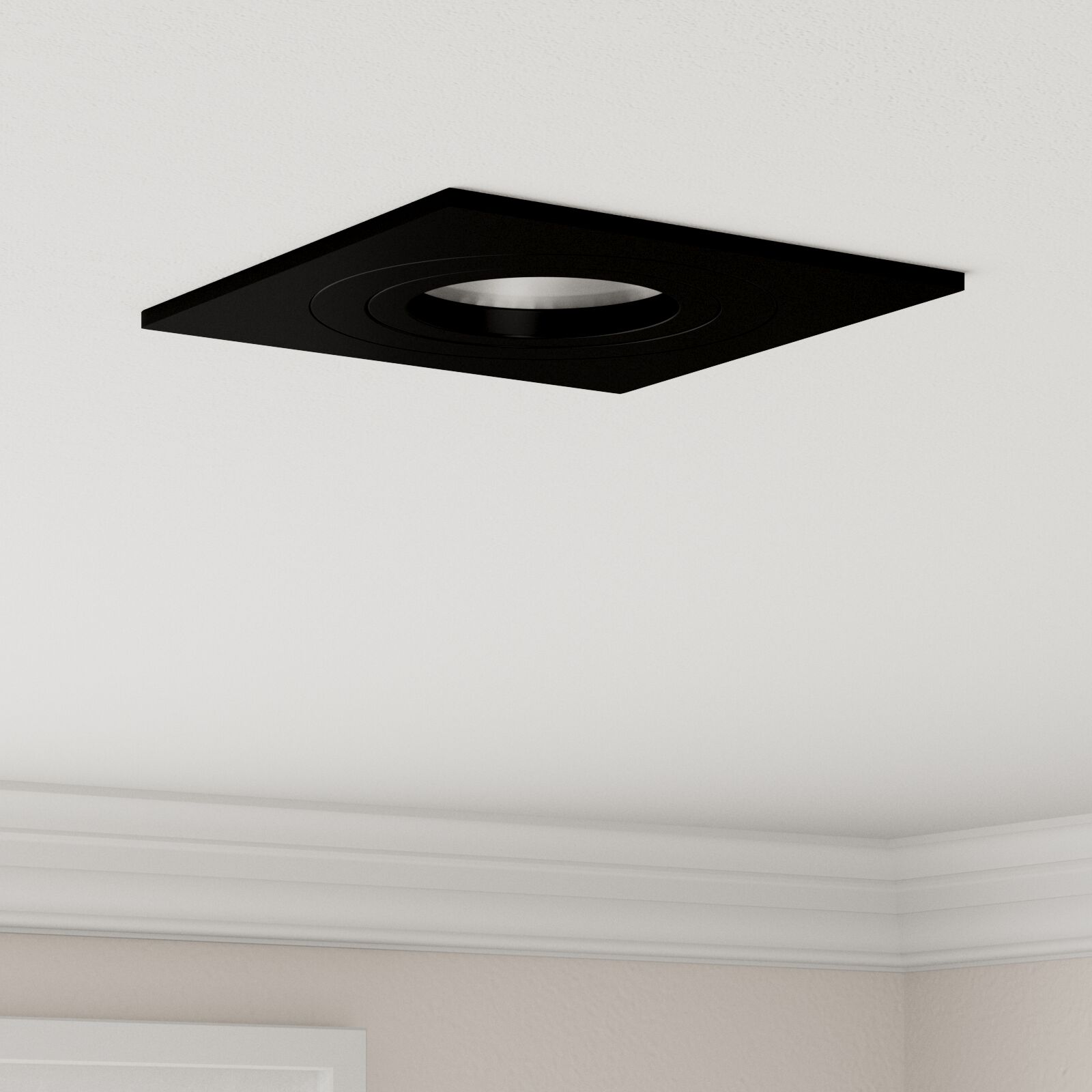 Einbau-Spotlights 6 Stück Quadratisch GU10 Schwarz 91x91 mm