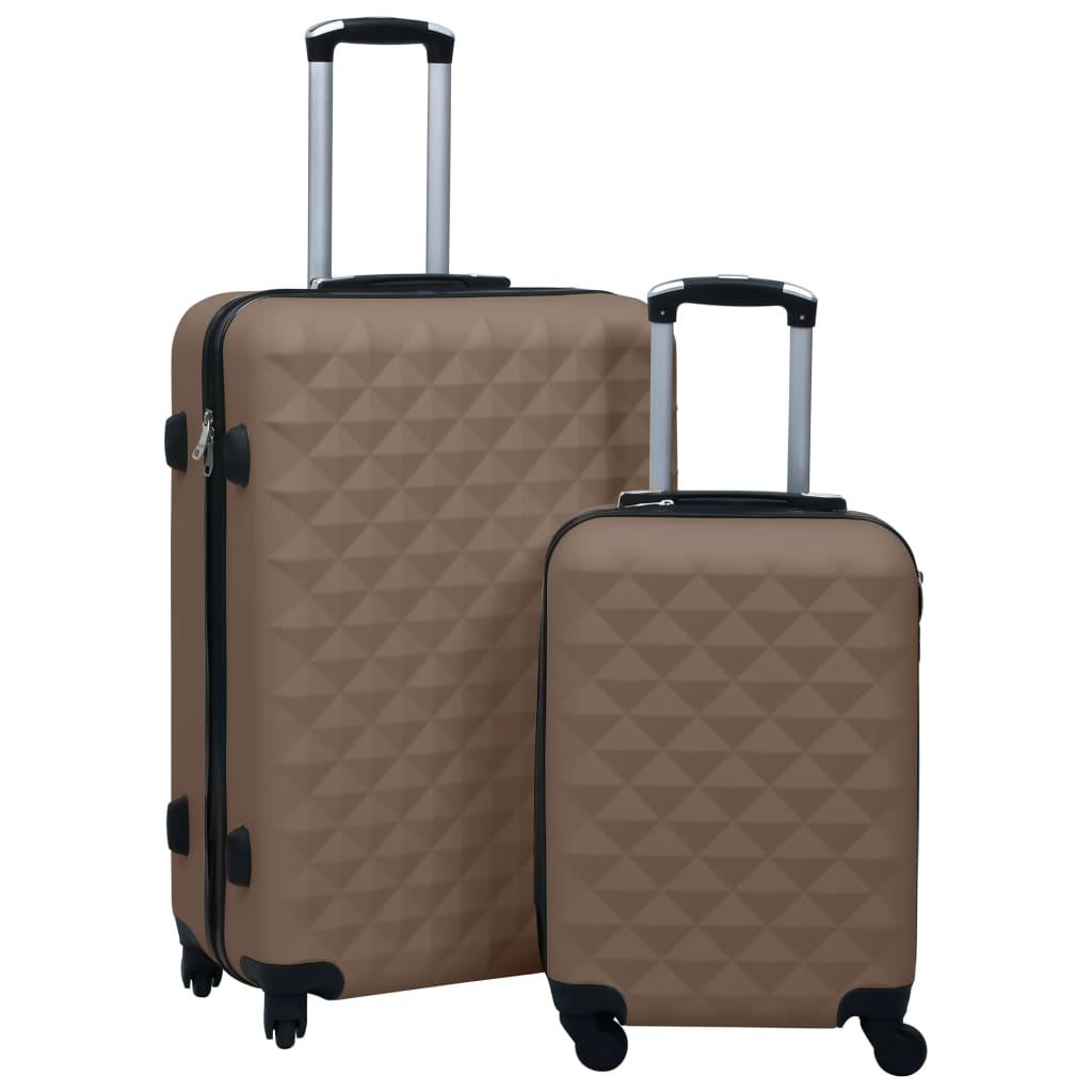 Hartschalen-Trolley-Set 2 Stk. Braun ABS Hartschalen-Trolley-Set 2 Stk. Braun ABS