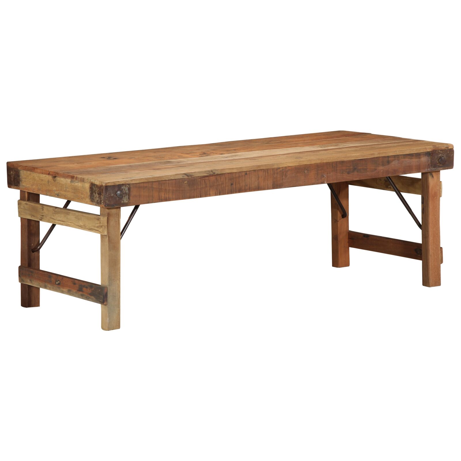 Couchtisch Naturholz Massivholz 110 x 55 x 40 cm Einfach