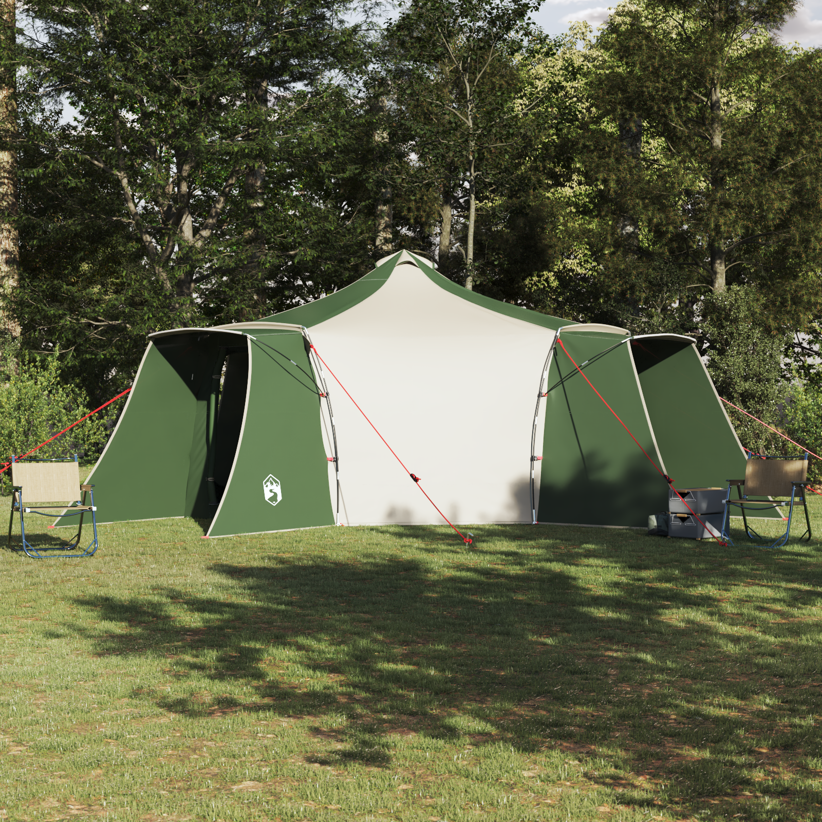 Familienzelt Tipi Grün 8-Personen wasserdicht