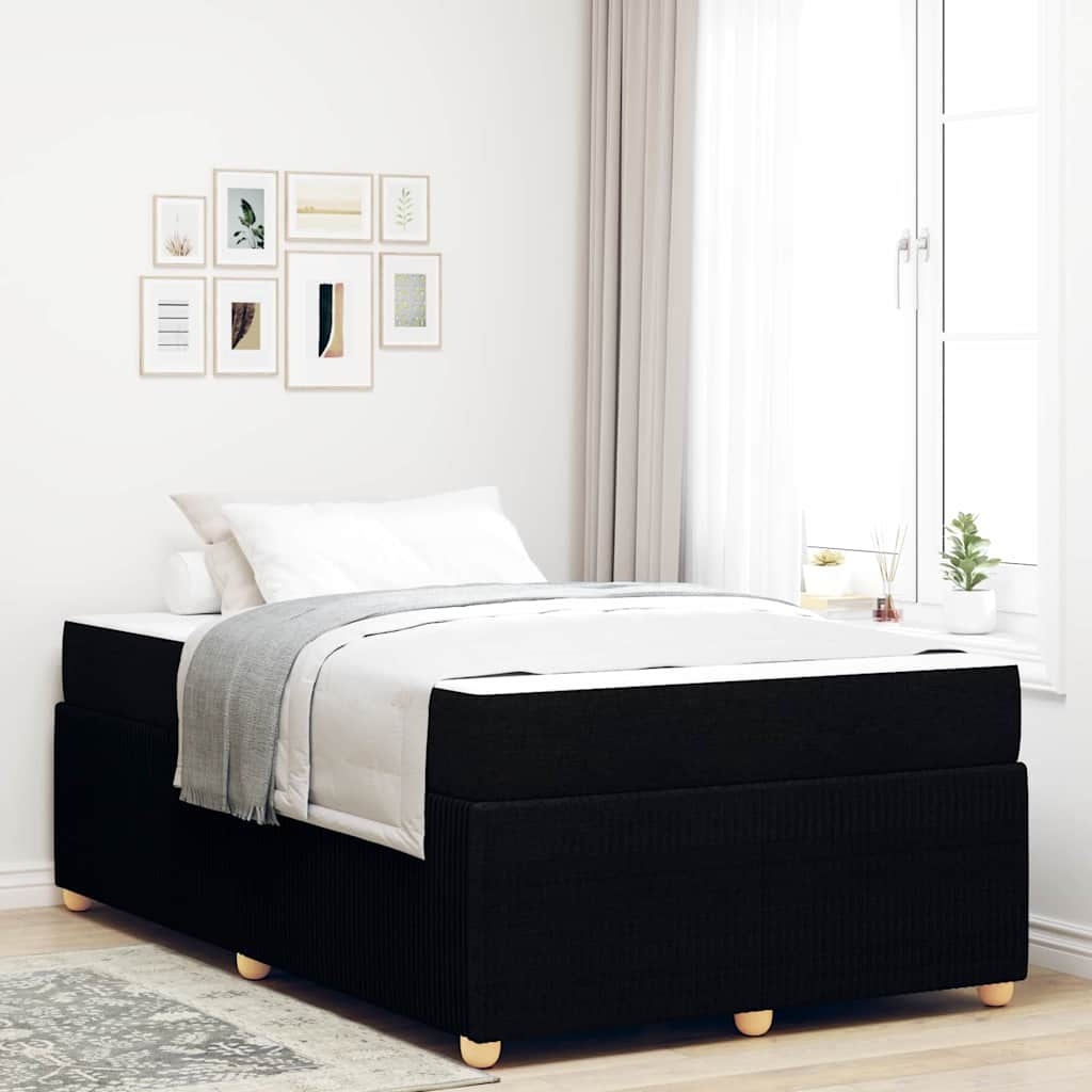 Bettgestell Sonstiges Schwarz 120 x 190 cm Stoff