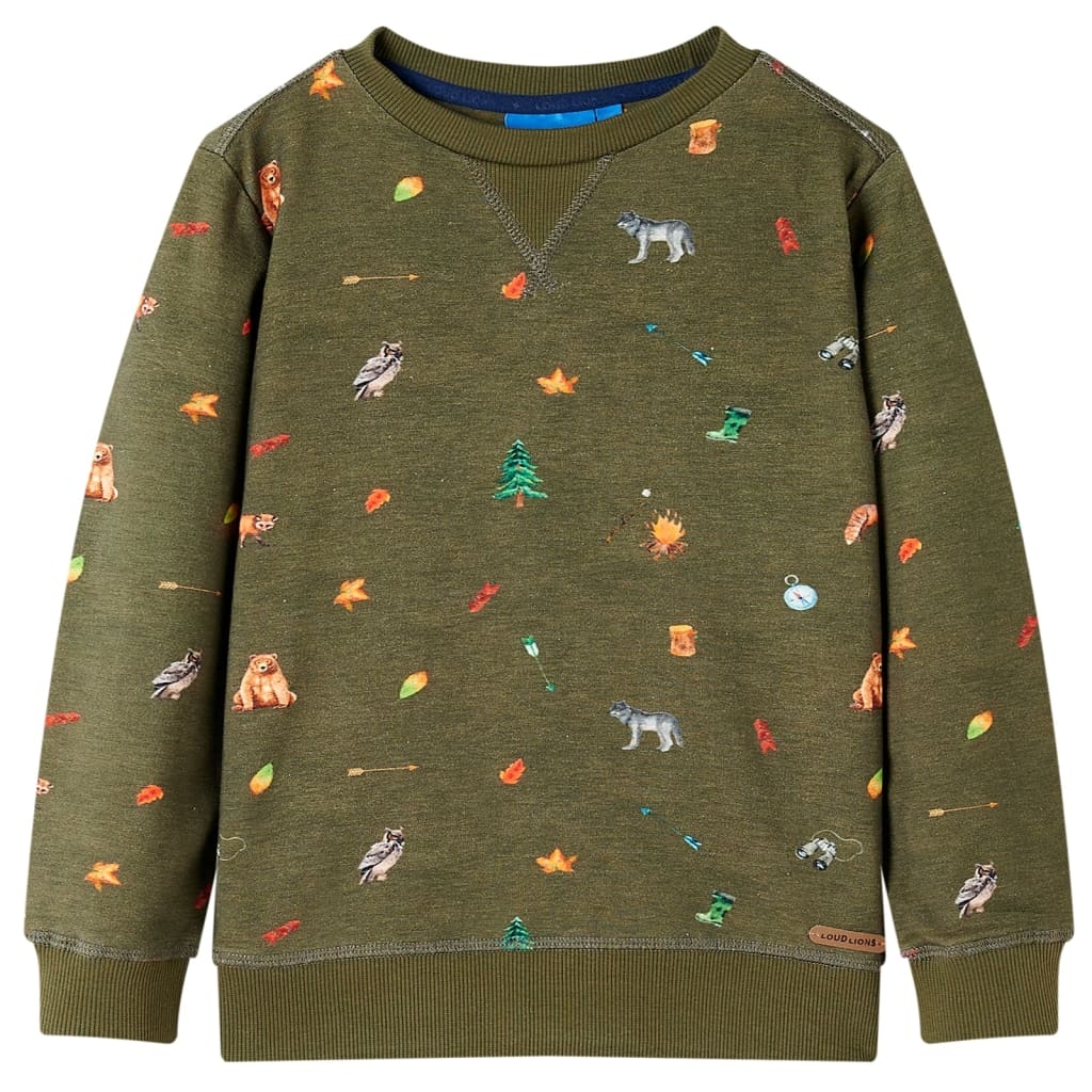 Kinder-Sweatshirt Khaki 128 Kinder-Sweatshirt Khaki 128