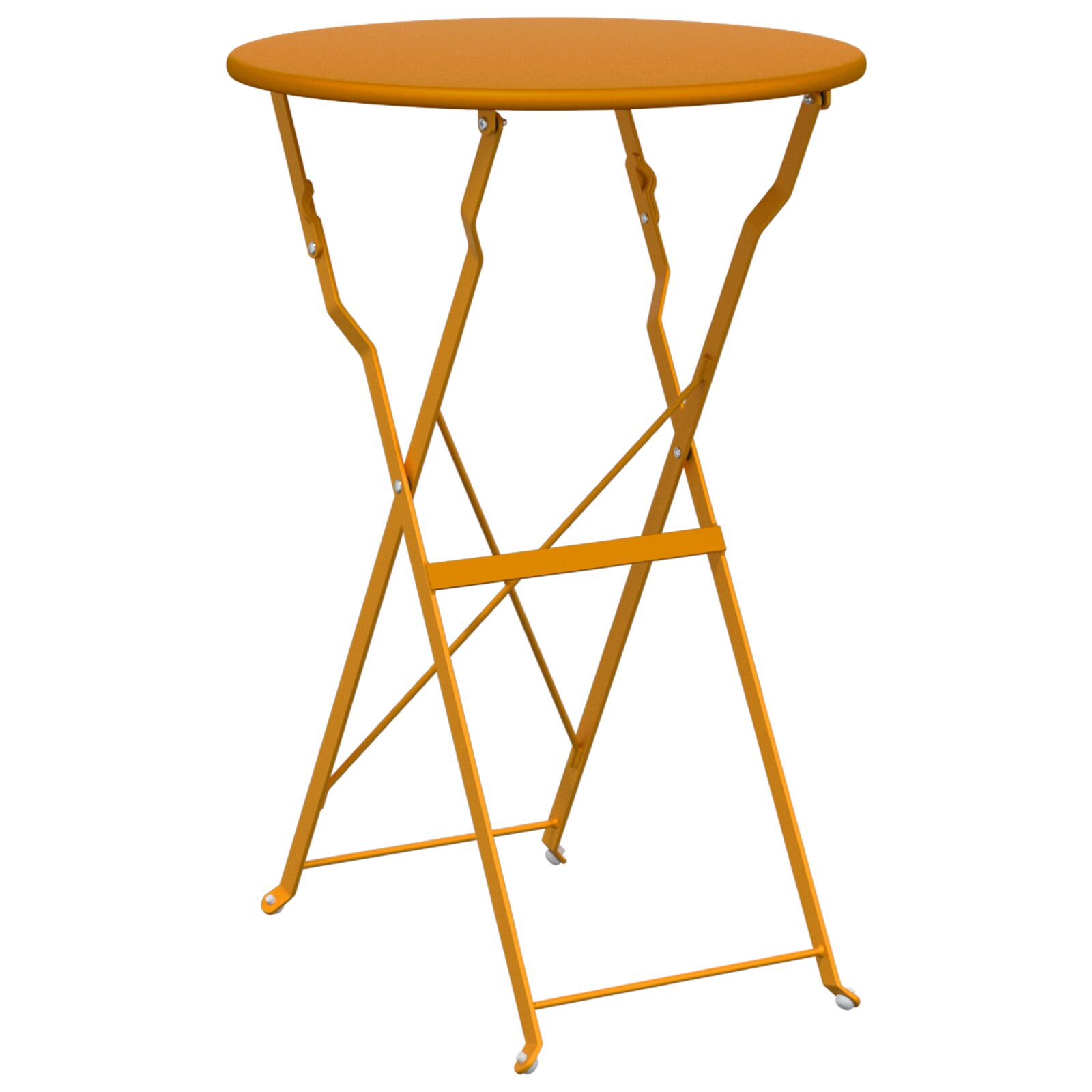 Klapptisch Bistro Senfgelb Ø50x71 cm Pulverbeschichteter Stahl