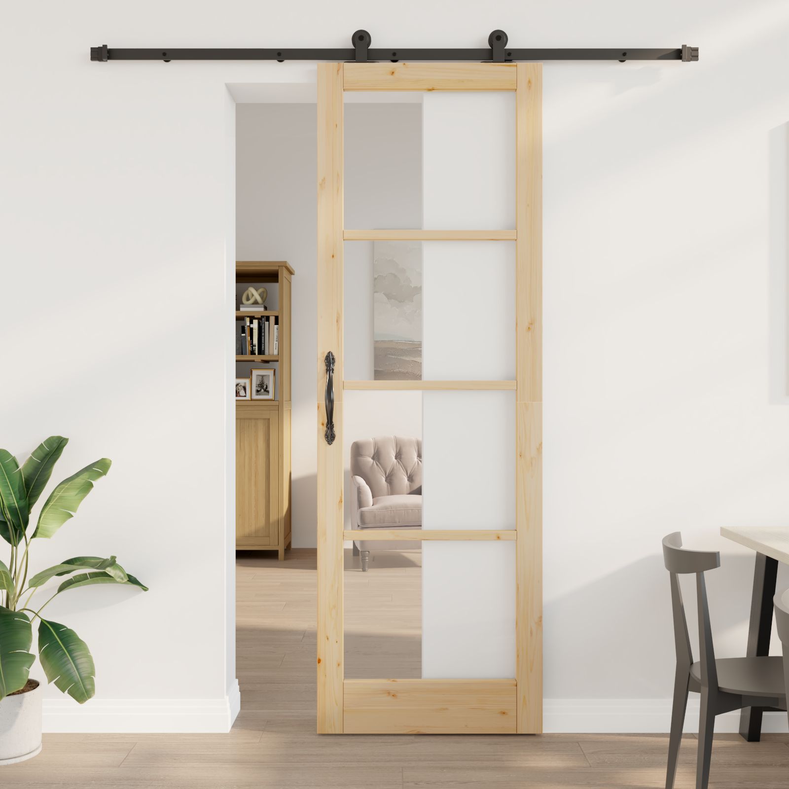 Schiebetür mit Hardware-Set 'ORKDAL'78x232 cm