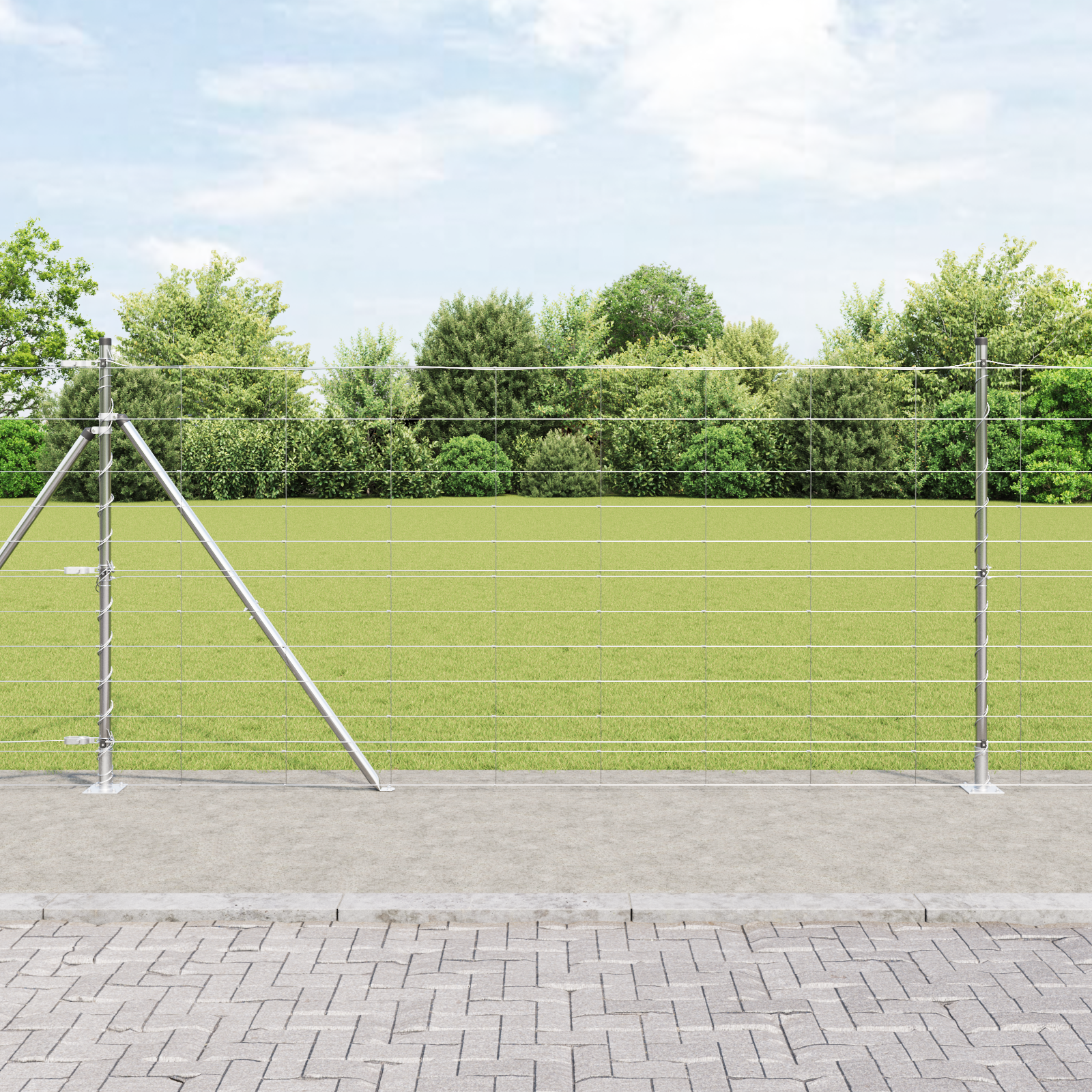 Feldzaun 1.2x50 m Verzinkter Stahl