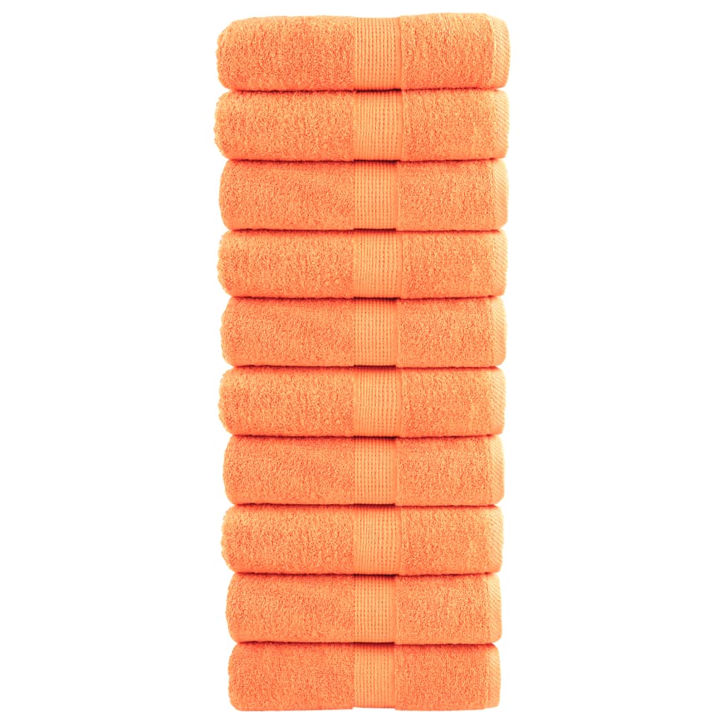 Premium-Waschlappen 10 Stk Orange 30x30 600 g/m² 100% Baumwolle