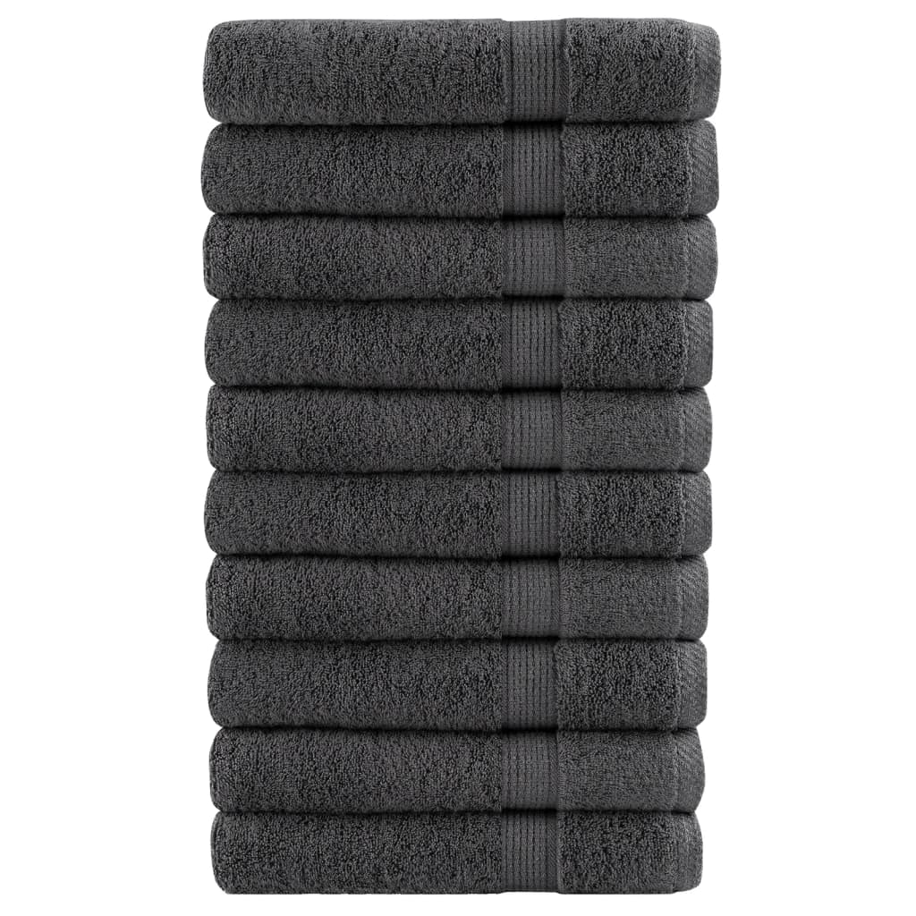 Premium-Handtücher 10 Stk Anthrazit 100x200cm 600g/m² Baumwolle