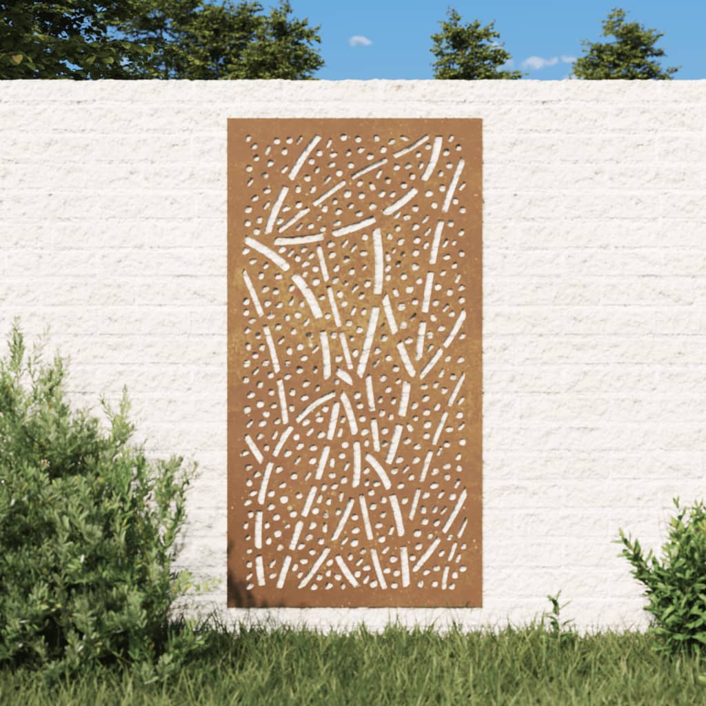 Garten-Wanddeko 105x55 cm Cortenstahl Blatt-Design Garten-Wanddeko 105x55 cm Cortenstahl Blatt-Design
